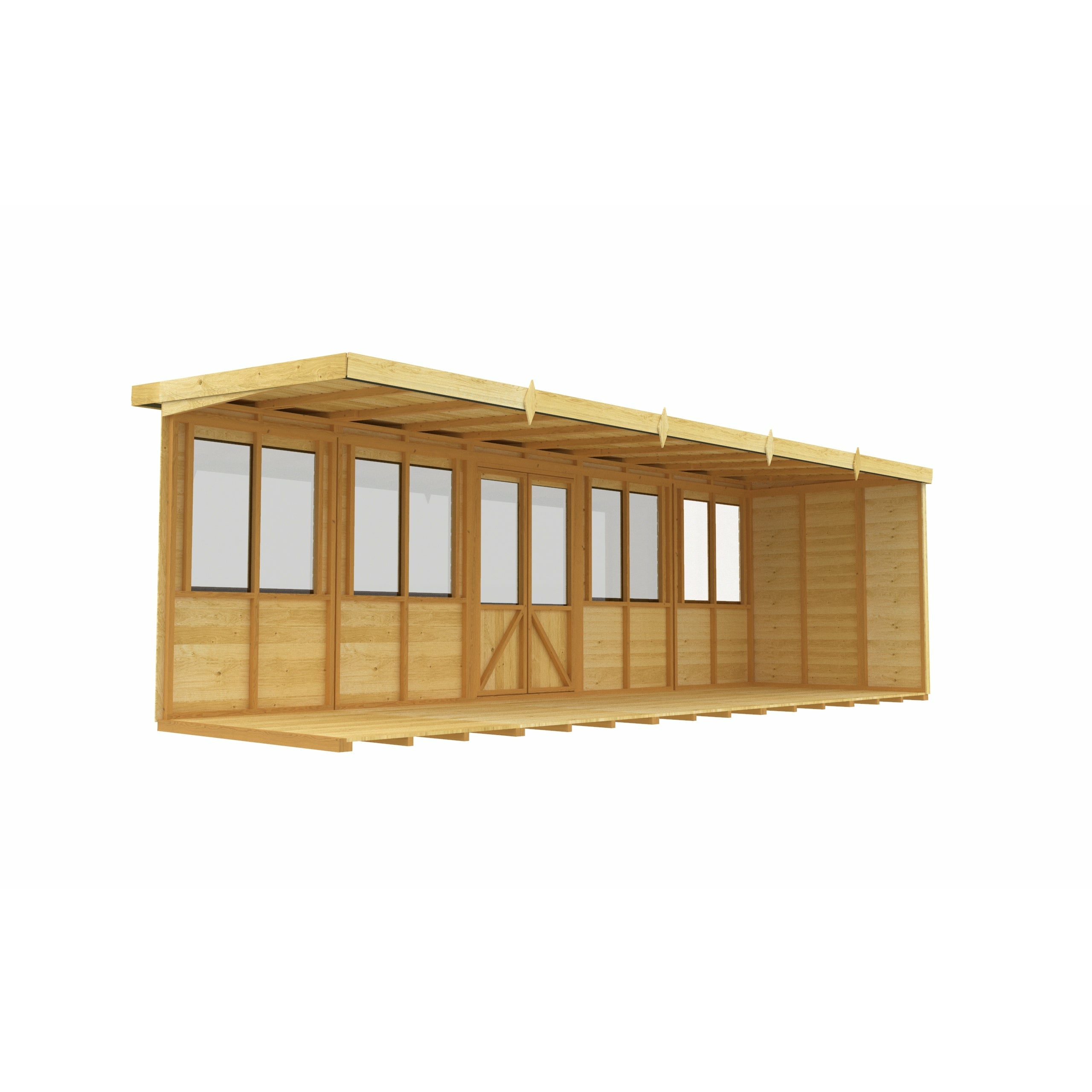 Total Sheds (20x8) Pressure Treated Pent Summerhouse