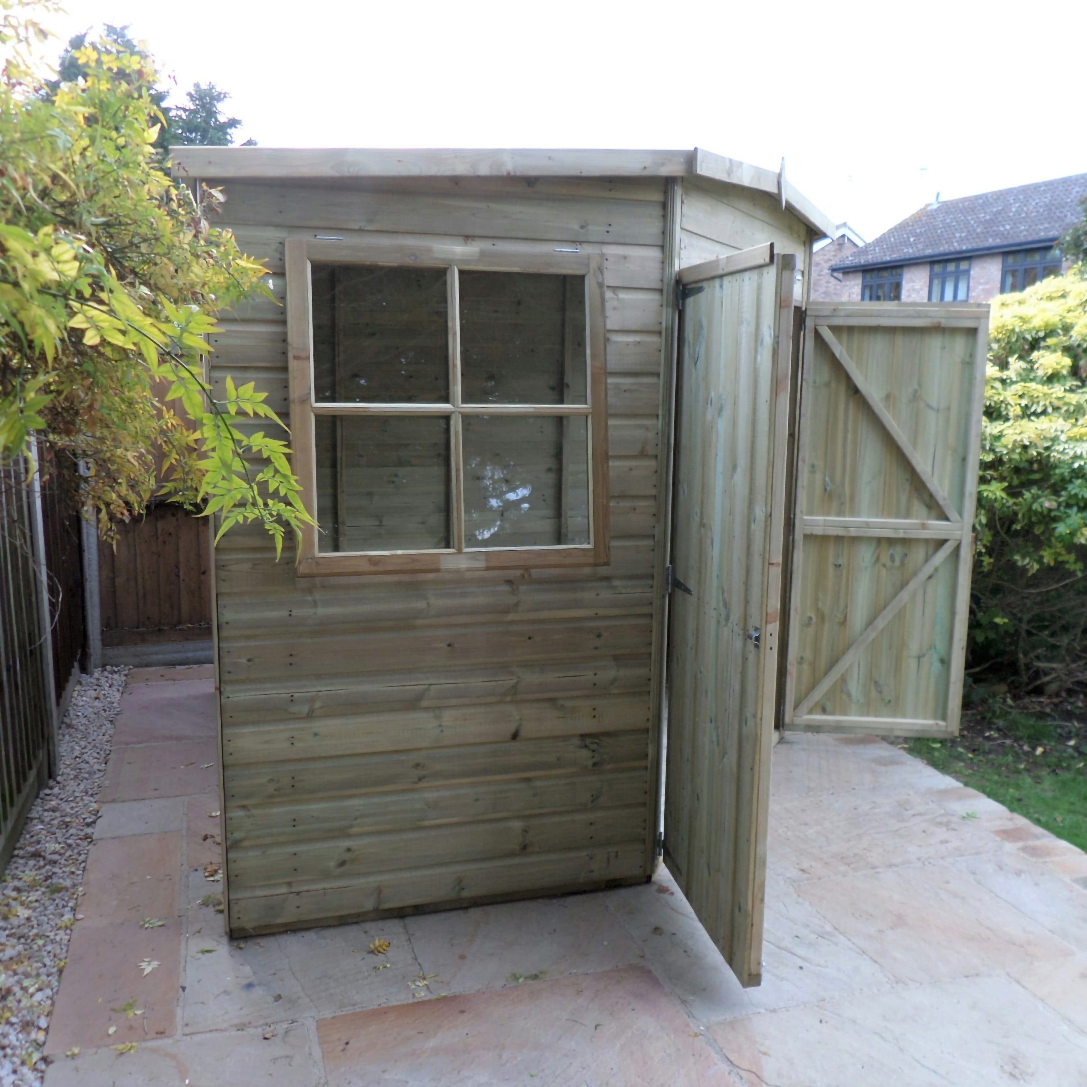 Shire Corner Shed Pressure Treated Shiplap Range Double Door (8x8) CNRS0808PSL-1AA 5060490130248 - Outside Store