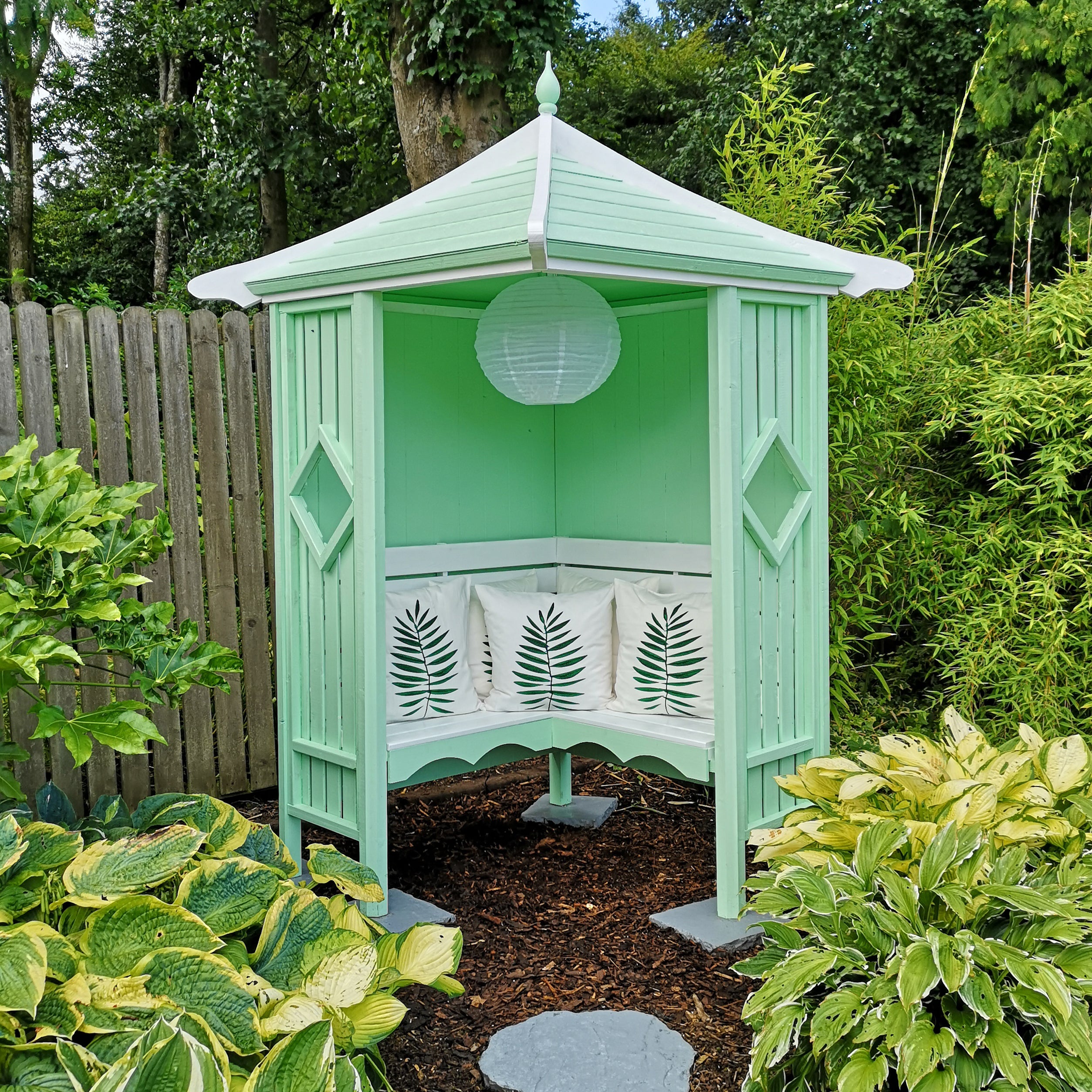Shire Pressure Treated Corner Arbour CNAR0404PSL-1AA 5060437982220 - Outside Store