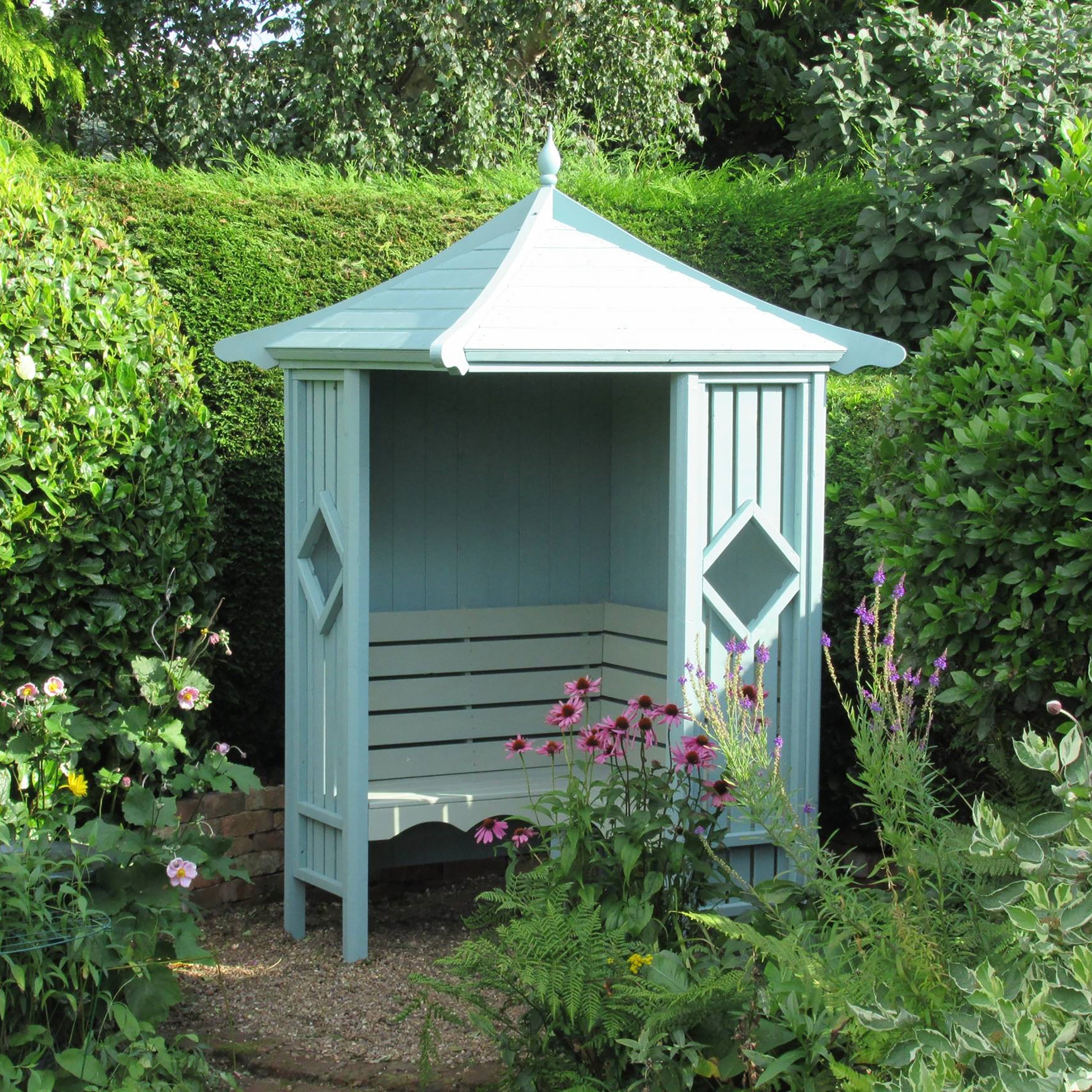 Shire Pressure Treated Corner Arbour CNAR0404PSL-1AA 5060437982220 - Outside Store