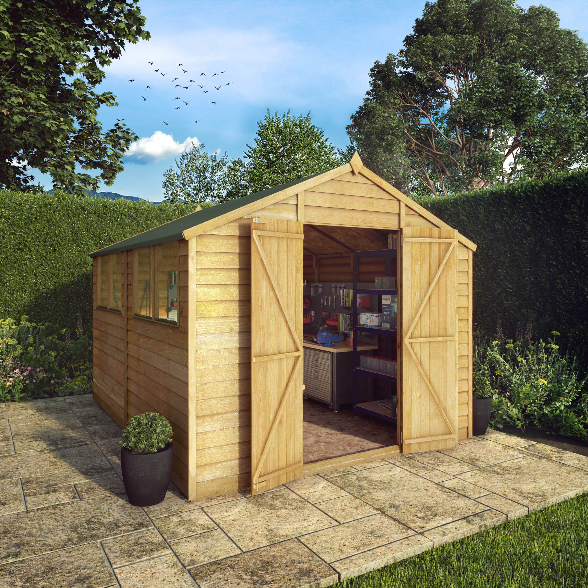 Mercia Overlap Apex Shed (10x8) (SI-001-001-0006 - EAN 5029442078199)