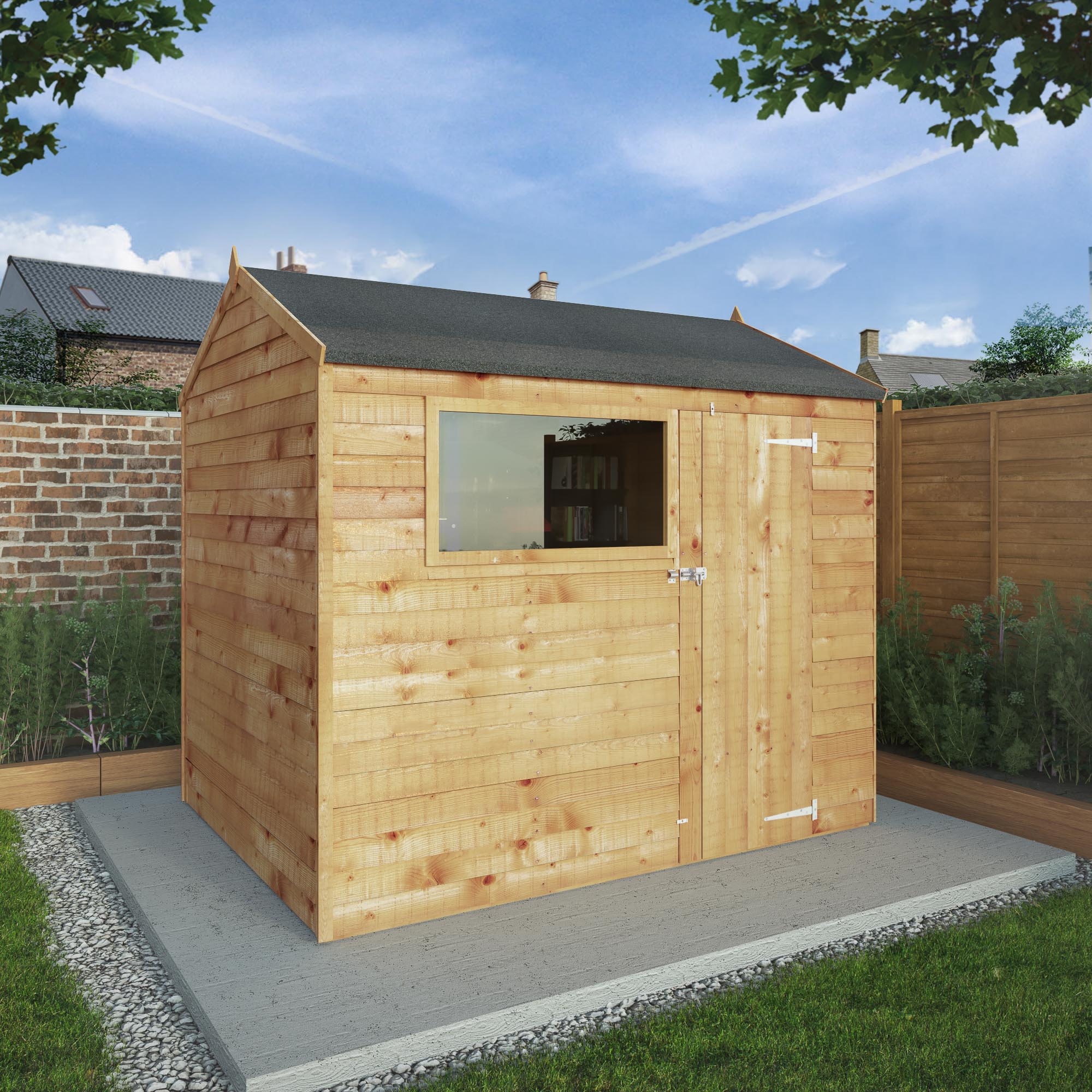 Mercia Overlap Reverse Apex Shed (8x6) (SI-001-001-0074 - EAN 5029442076966)