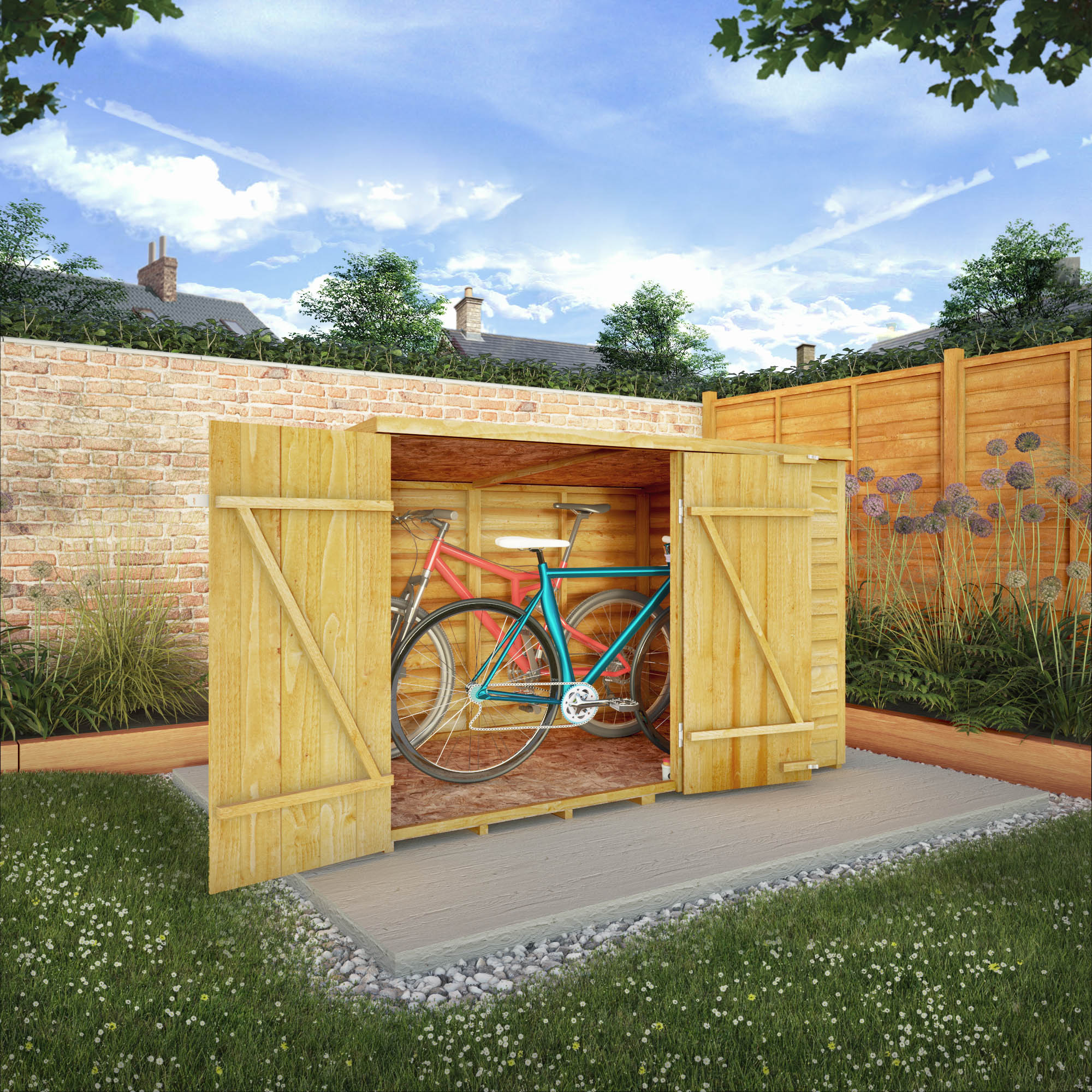 Mercia Overlap Pent Bike Store (4x6) (SI-001-001-0145 - EAN 5029442089294)