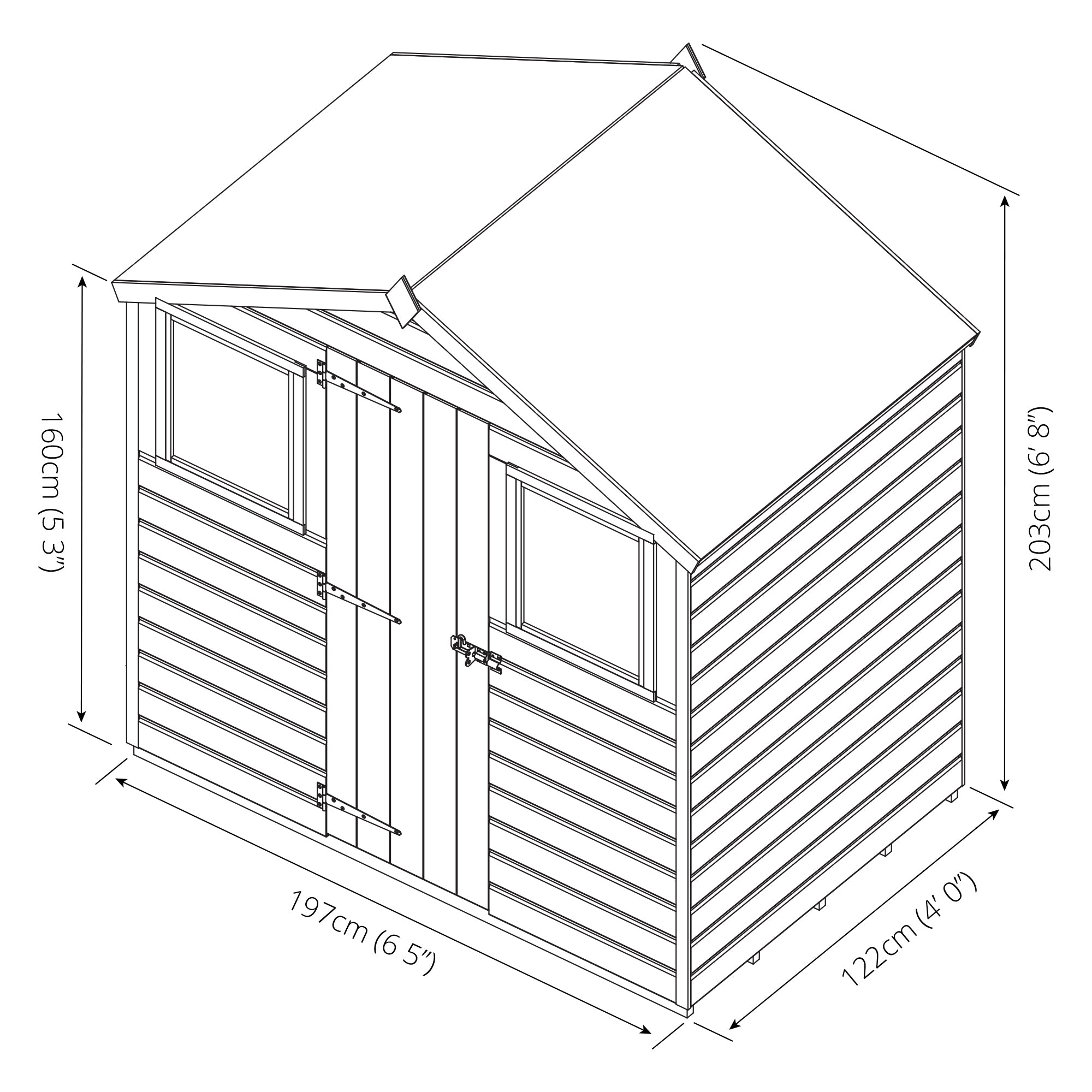 Mercia Shiplap Apex Shed (4x6) (SI-001-003-0149 - EAN 5029442091792)