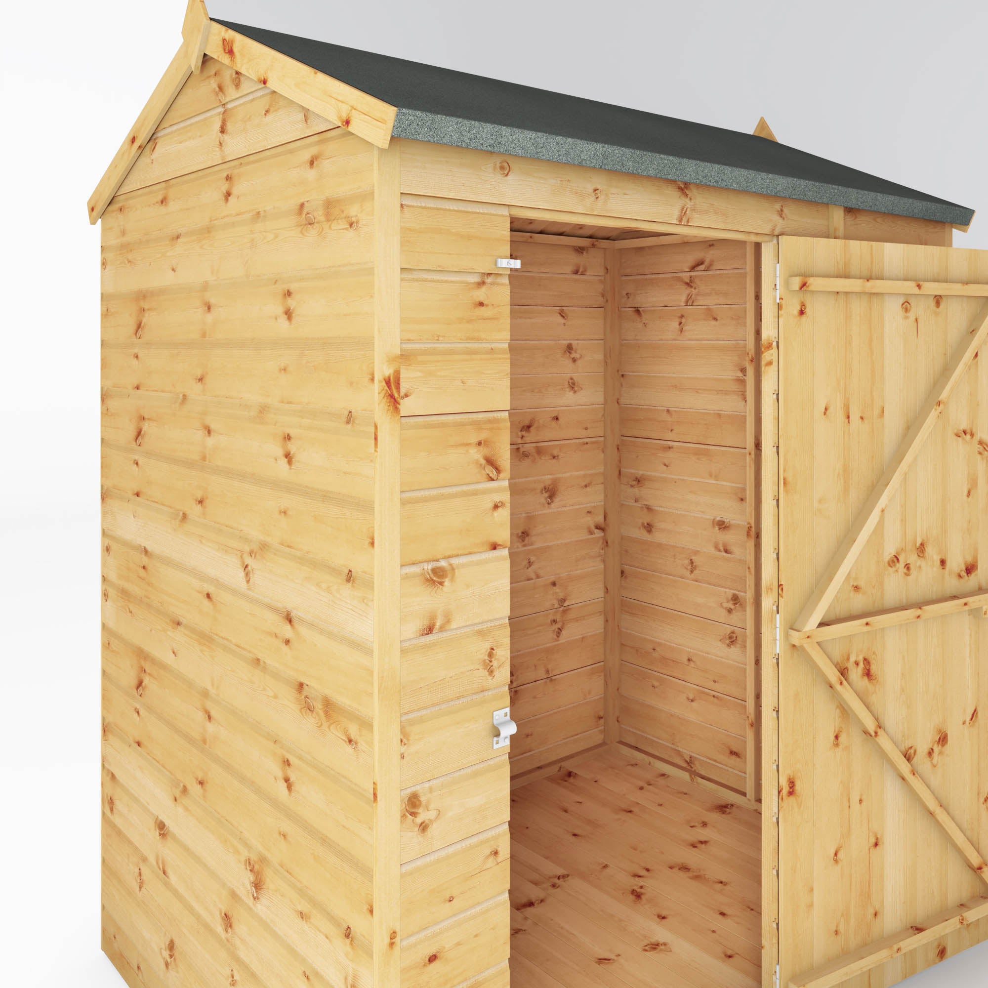 Mercia Shiplap Reverse Apex Windowless Shed (6x4) (SI-001-003-0160 - EAN 5029442006437)