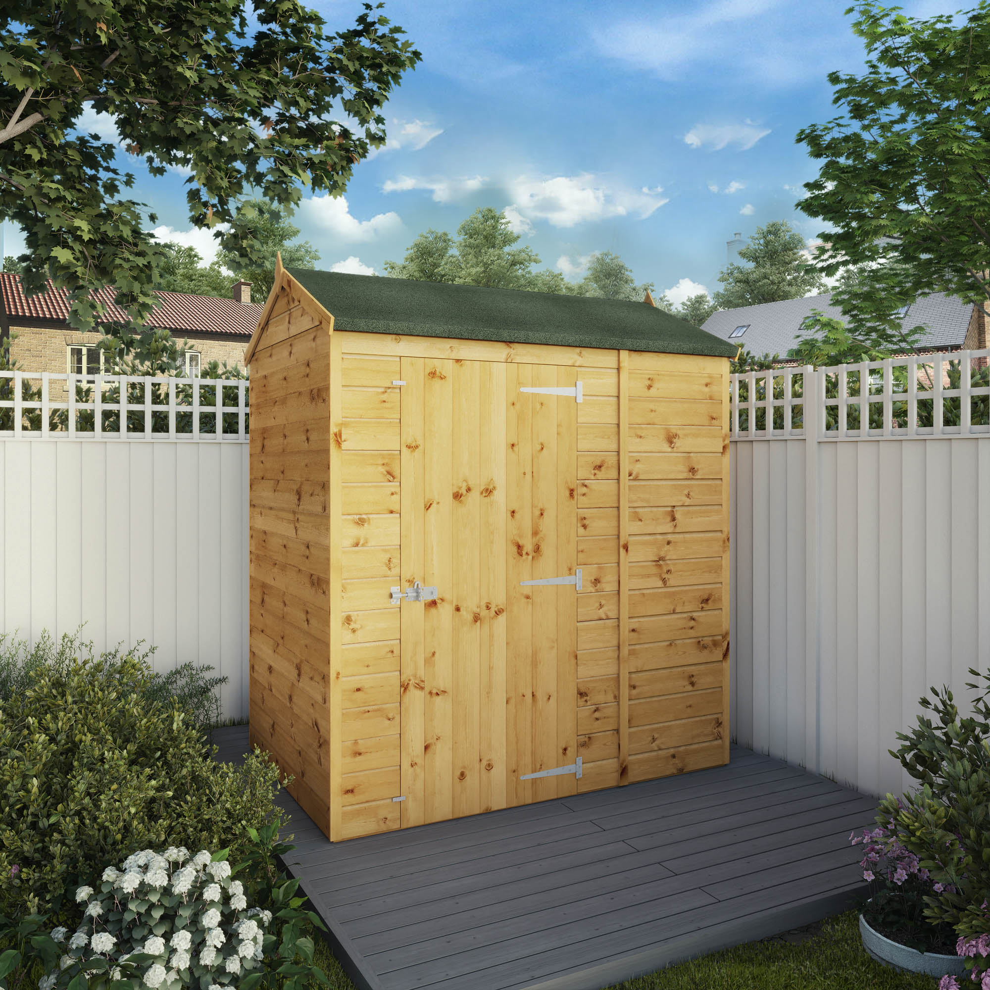 Mercia Shiplap Reverse Apex Windowless Shed (6x4) (SI-001-003-0160 - EAN 5029442006437)