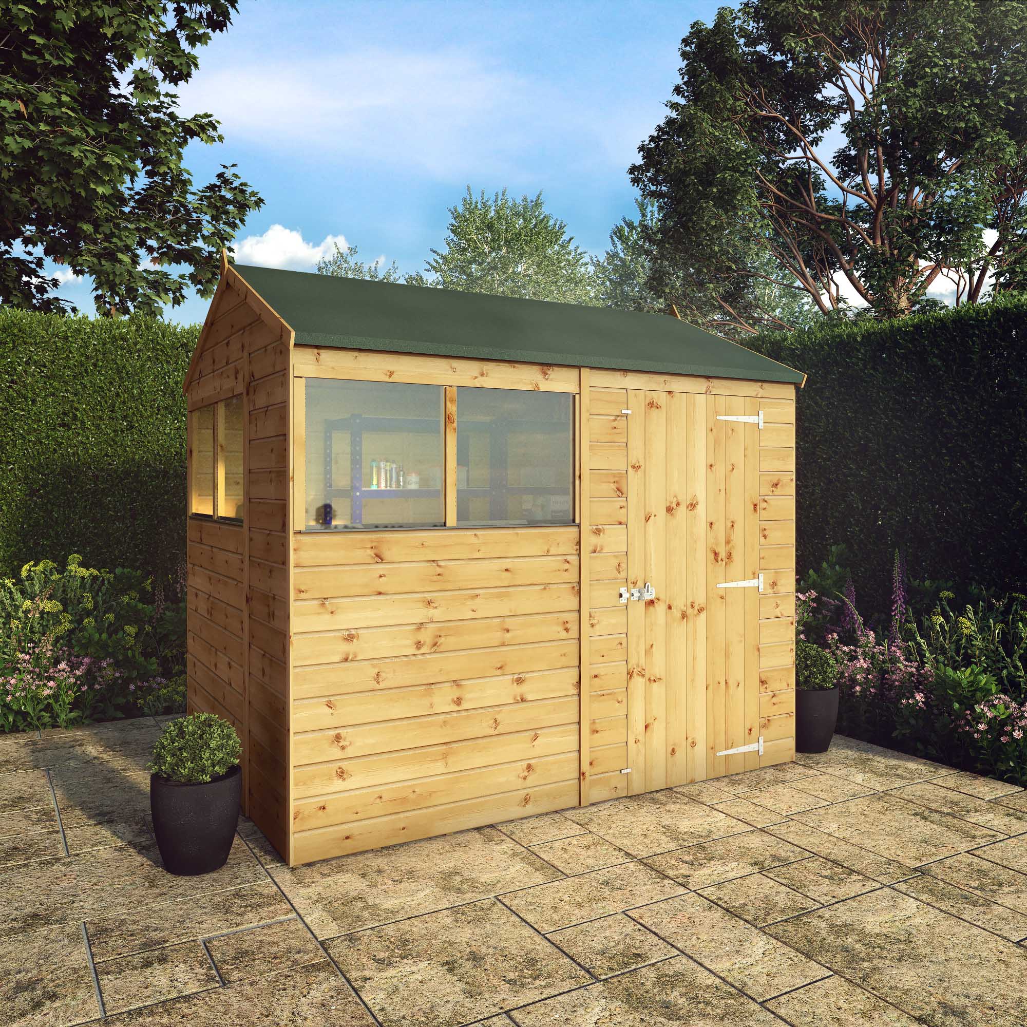 Mercia Shiplap Reverse Apex Shed (8x6) (SI-001-003-0163 - EAN 5029442006505)