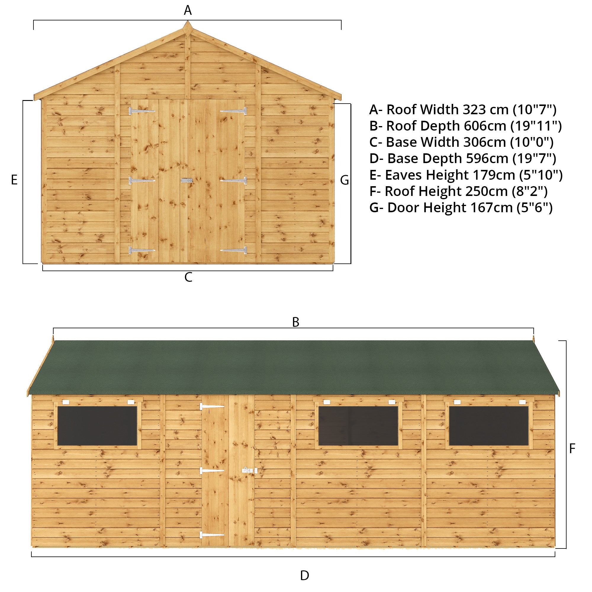Mercia Premium Shiplap Apex Workshop (20x10) (SI-001-004-0101 - EAN 5029442006307)