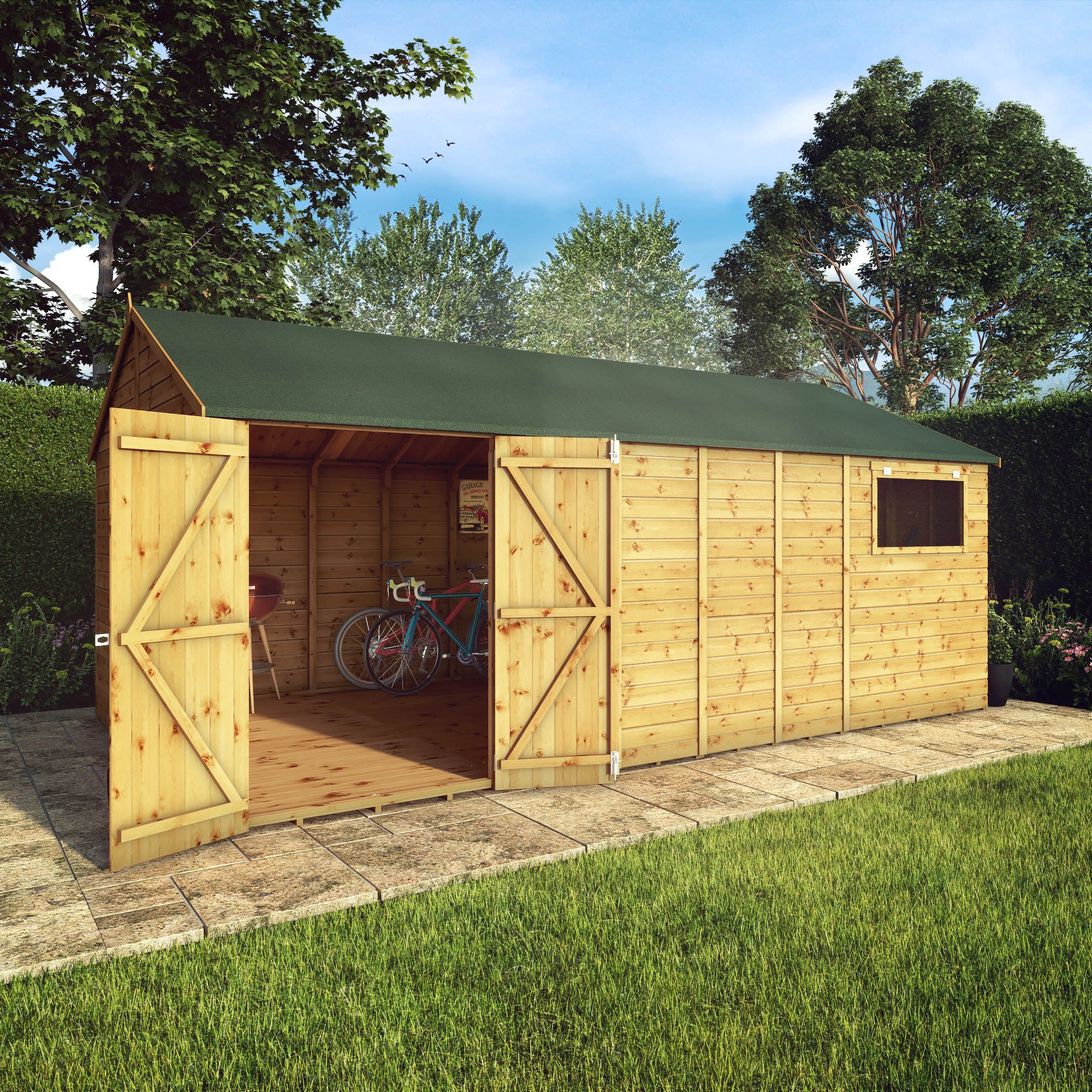 Mercia Premium Shiplap Reverse Apex Workshop (18x10) (SI-001-004-0115 - EAN 5029442006369)