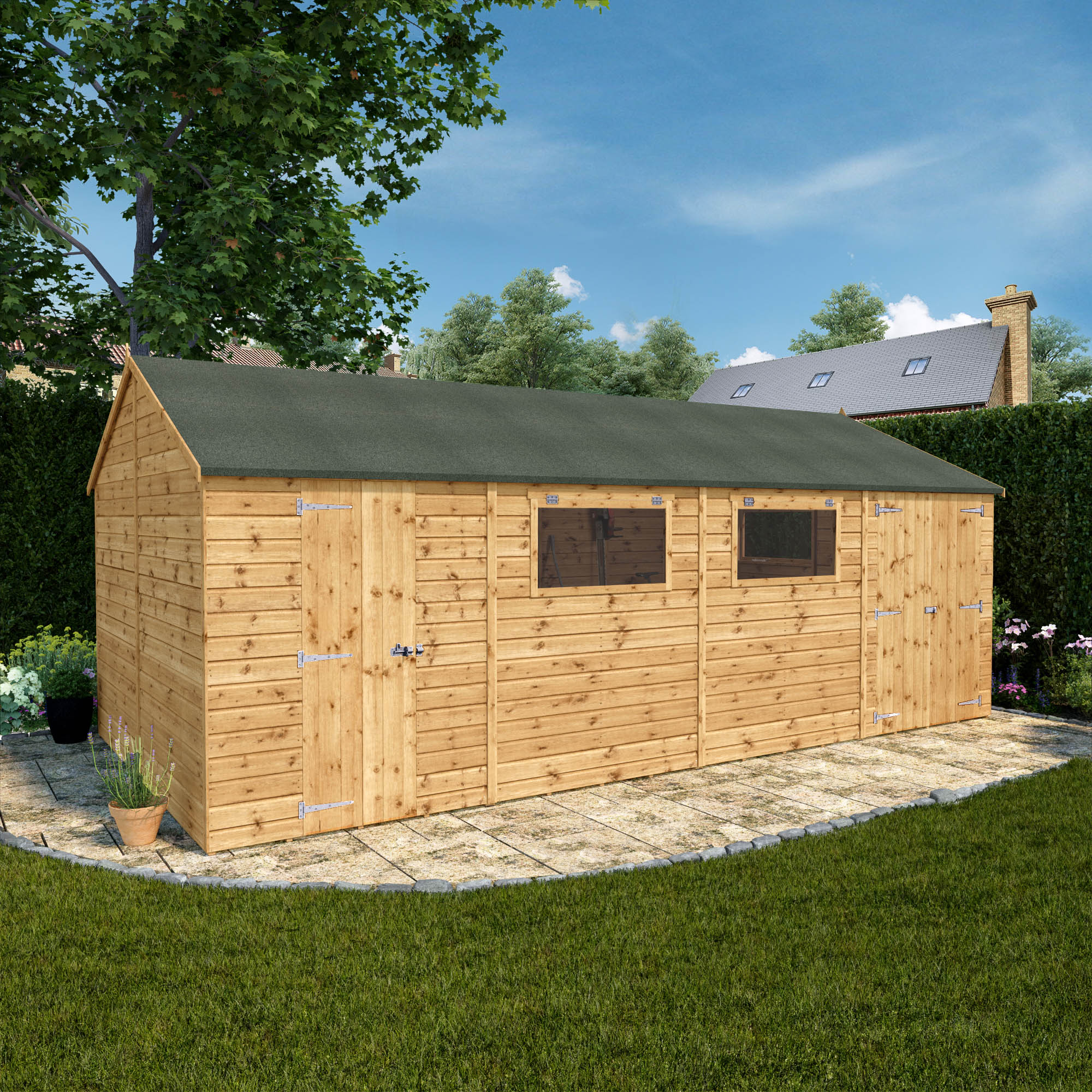 Mercia Premium Shiplap Reverse Apex Workshop (20x10) (SI-001-004-0116 - EAN 5029442006376)