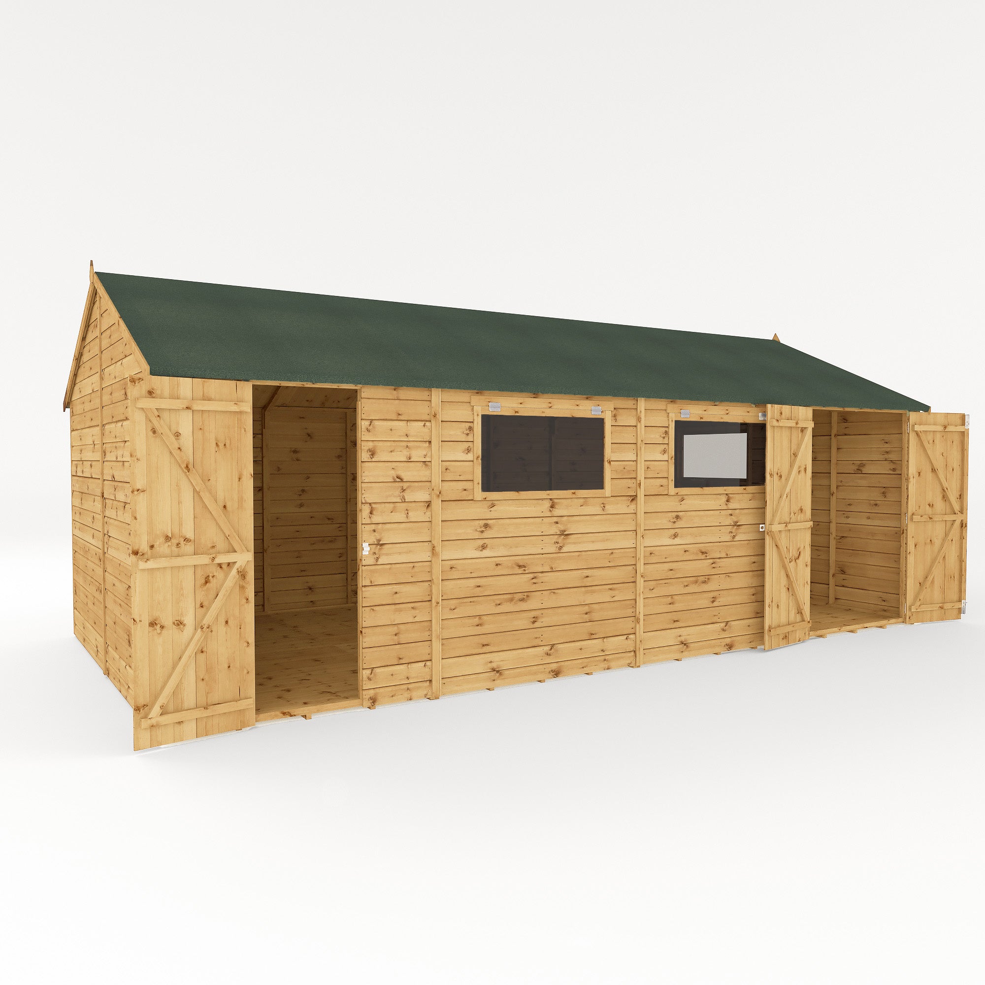 Mercia Premium Shiplap Reverse Apex Workshop (20x10) (SI-001-004-0116 - EAN 5029442006376)
