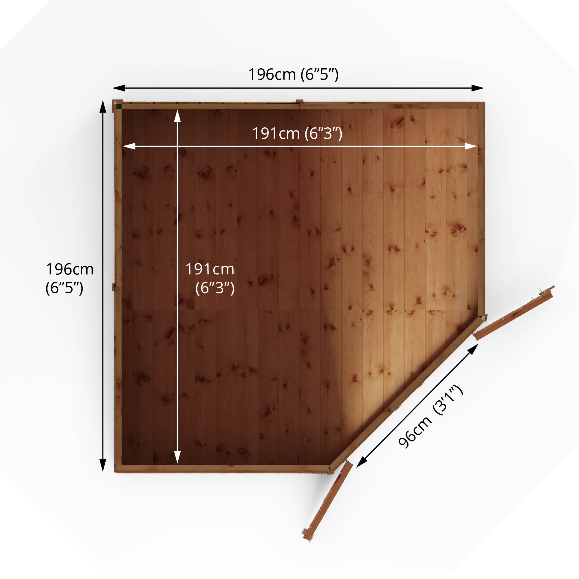 Mercia Shiplap Corner Shed (7 x 7) (SI-001-004-0127 - EAN 5029442006628)