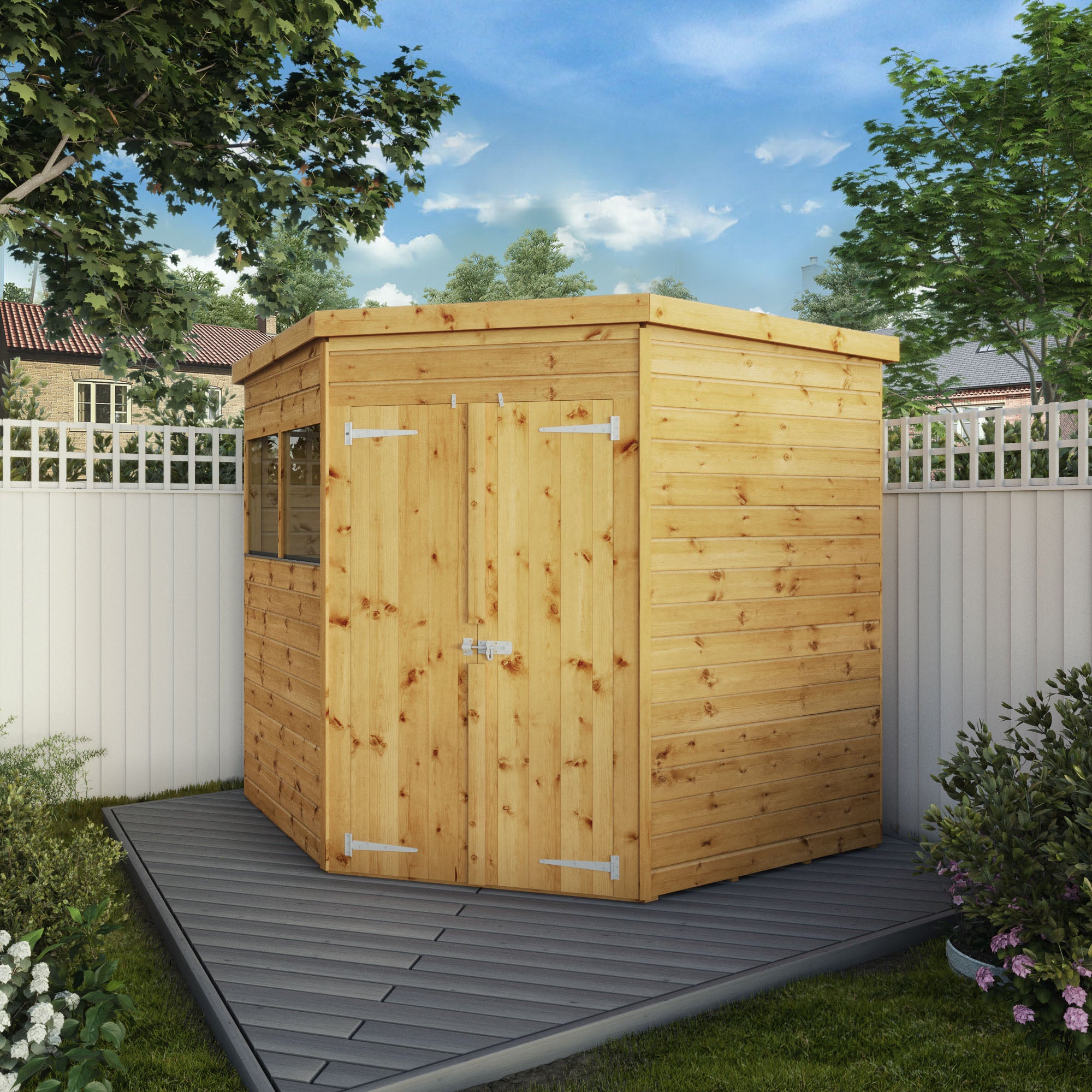 Mercia Shiplap Corner Shed (7 x 7) (SI-001-004-0127 - EAN 5029442006628)