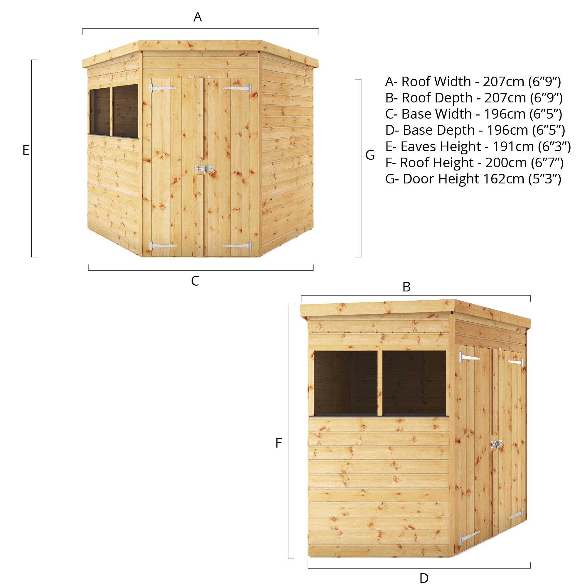 Mercia Shiplap Corner Shed (7 x 7) (SI-001-004-0127 - EAN 5029442006628)
