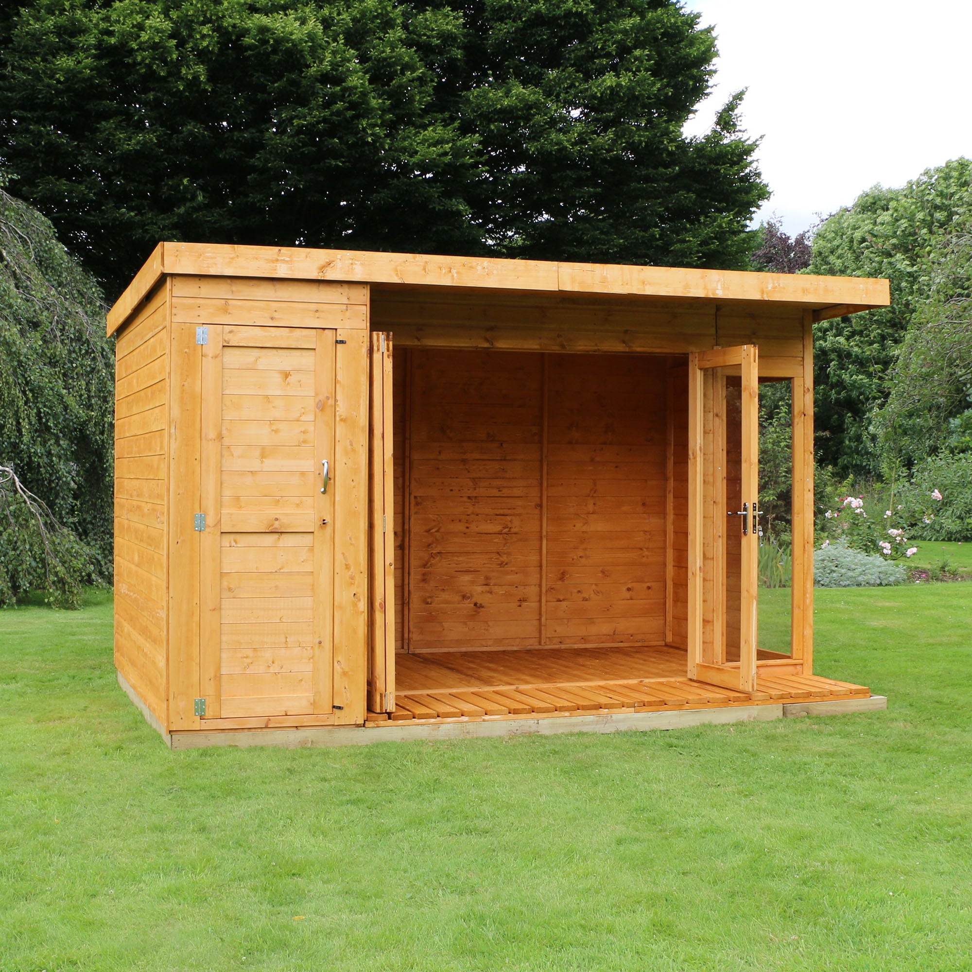 Mercia Contemporary Summerhouse with Side Shed (12x8) (SI-003-001-0039 - EAN 5029442076560)