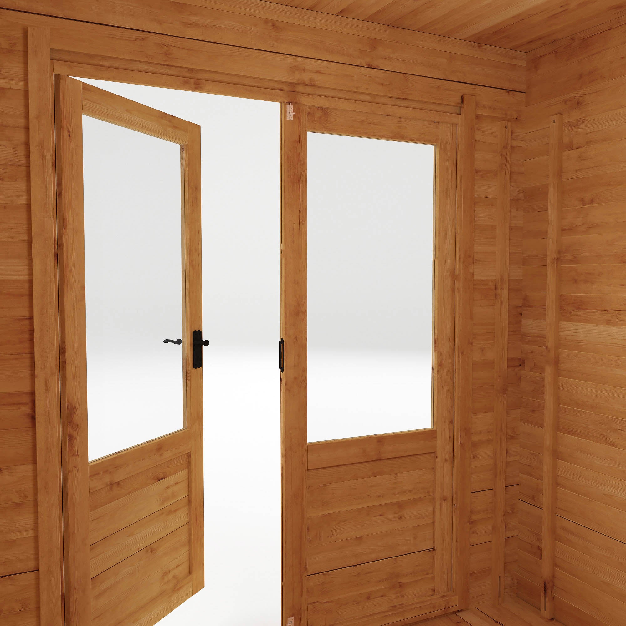 Mercia 19mm Pent Log Cabin (8x8) (2.4m x 2.4m) (SI-006-001-0031 - EAN 5029442002439)