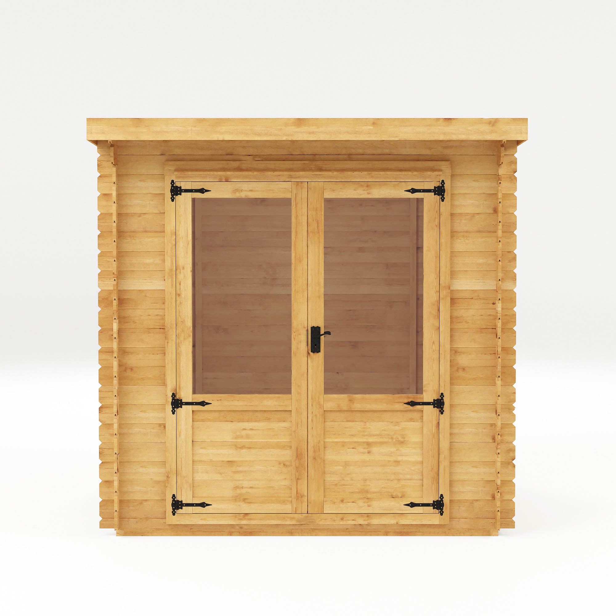 Mercia 19mm Pent Log Cabin (8x8) (2.4m x 2.4m) (SI-006-001-0031 - EAN 5029442002439)