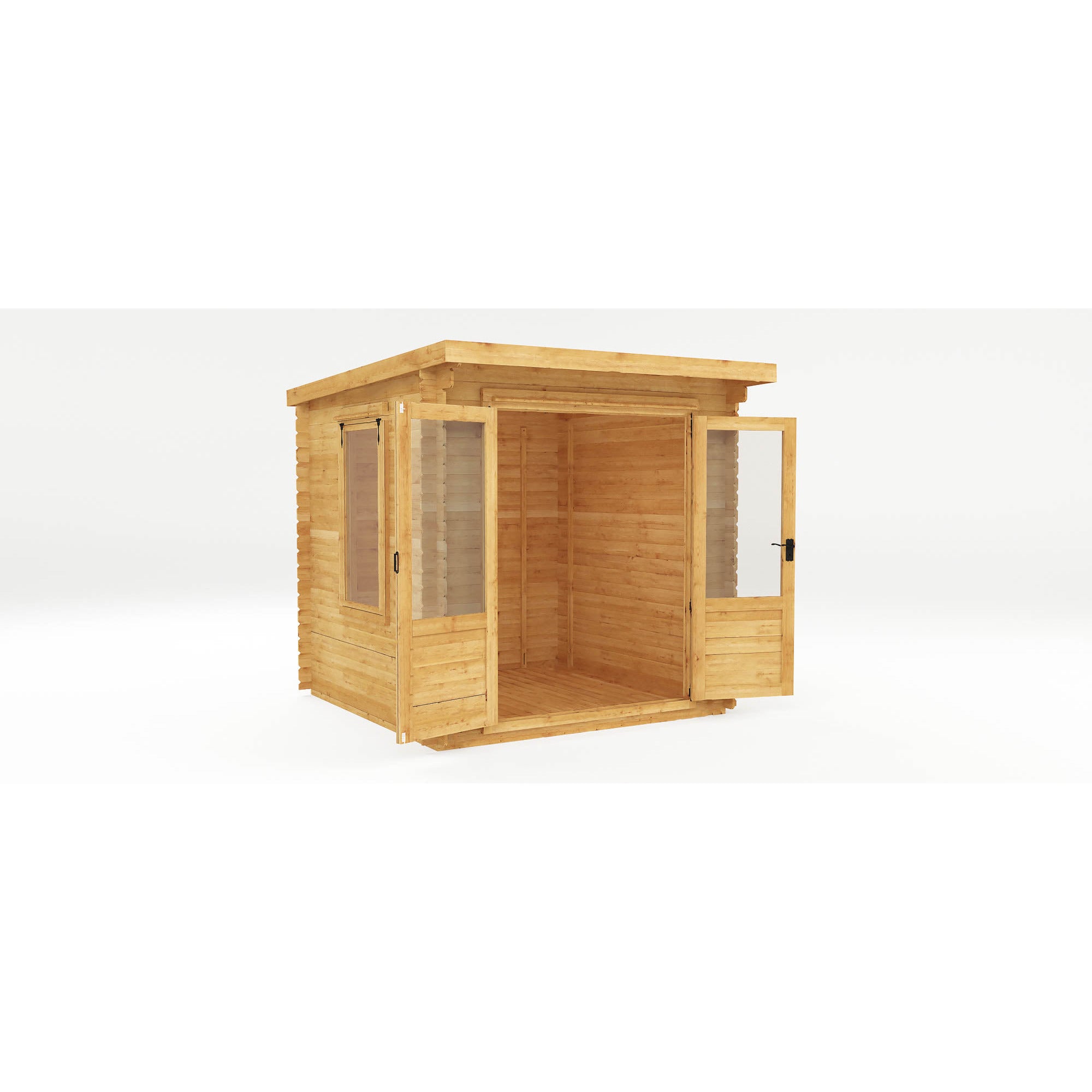 Mercia 19mm Pent Log Cabin (8x8) (2.4m x 2.4m) (SI-006-001-0031 - EAN 5029442002439)