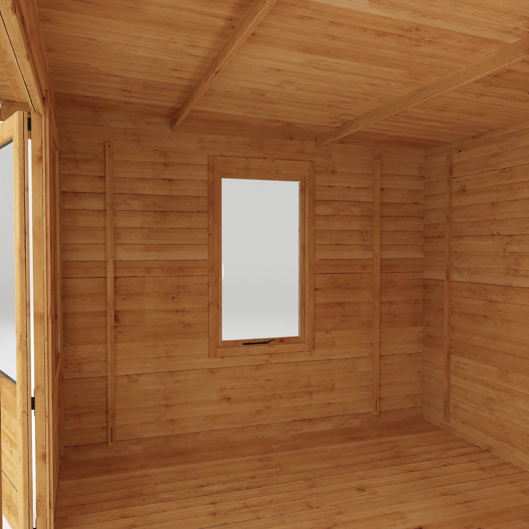 Mercia 19mm Pent Log Cabin with Side Shed (17x10) (5.1m x 3m) (SI-006-001-0036 - EAN 5029442002484)