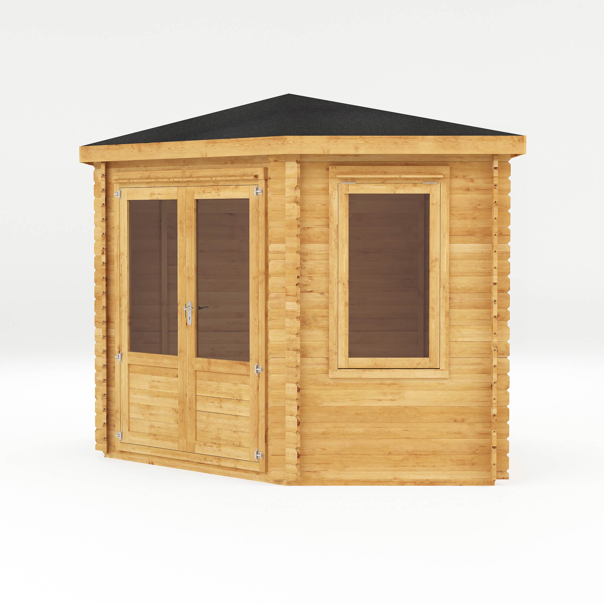 Mercia 28mm Corner Cabin (10x10) (3m x 3m) (SI-006-002-0054 - EAN 5029442002699)
