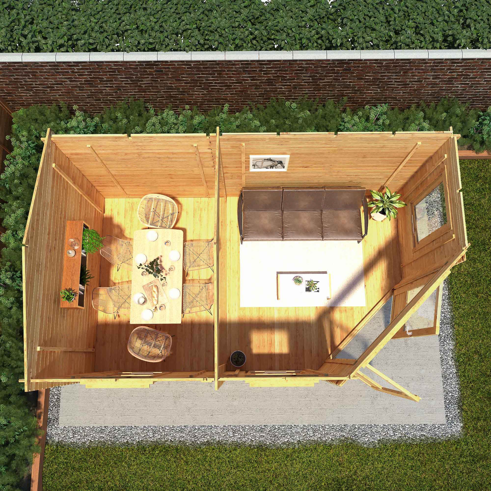 Mercia 44mm Corner Lodge Grande with Double Glazing (16x10) (5m x 3m) (SI-006-004-0083 - EAN 5029442005614)