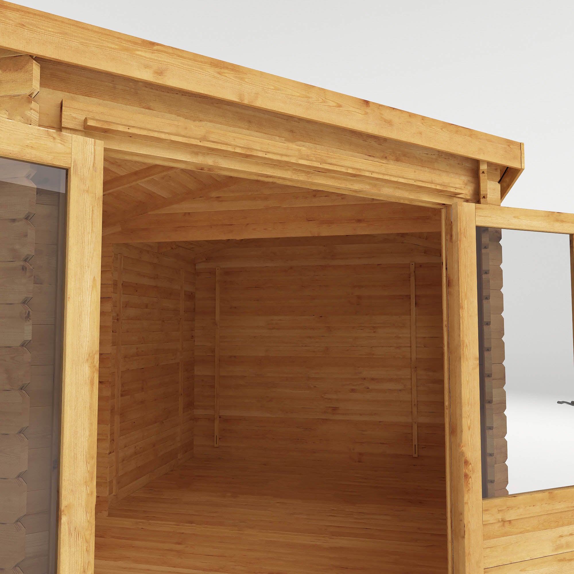 Mercia 44mm Corner Lodge Grande with Double Glazing (16x10) (5m x 3m) (SI-006-004-0083 - EAN 5029442005614)