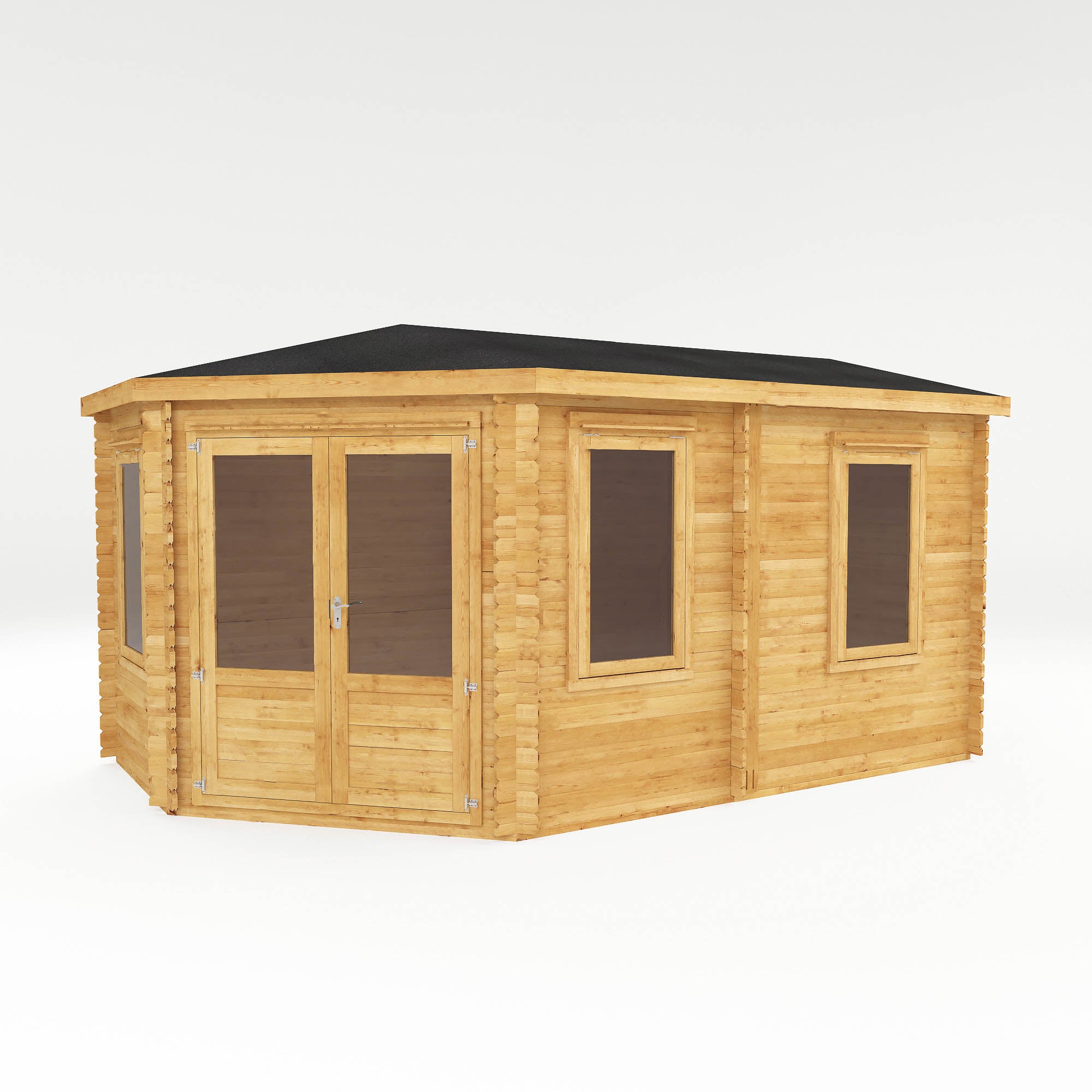 Mercia 44mm Corner Lodge Grande with Double Glazing (16x10) (5m x 3m) (SI-006-004-0083 - EAN 5029442005614)