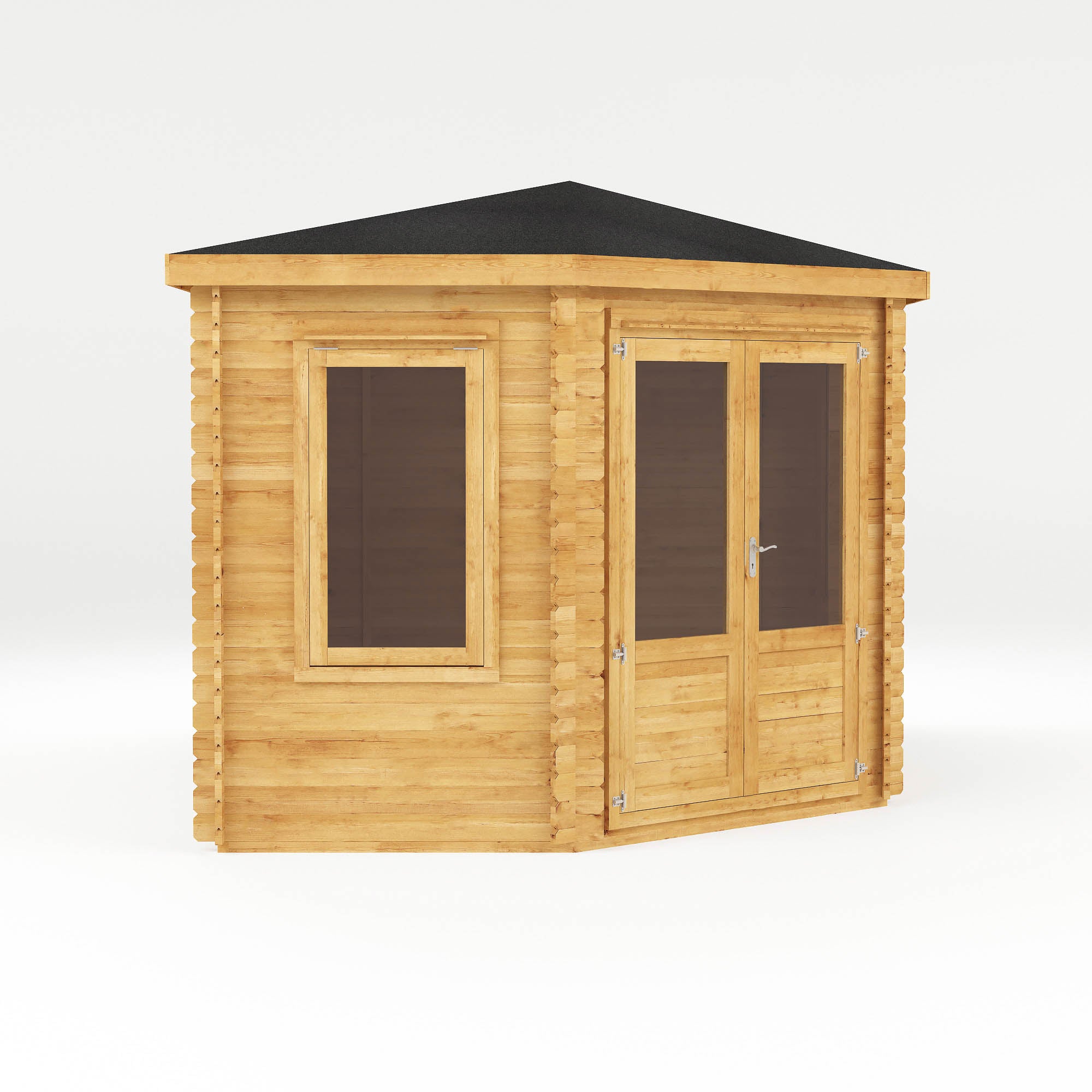 Mercia 44mm Corner Lodge Grande with Double Glazing (16x10) (5m x 3m) (SI-006-004-0083 - EAN 5029442005614)
