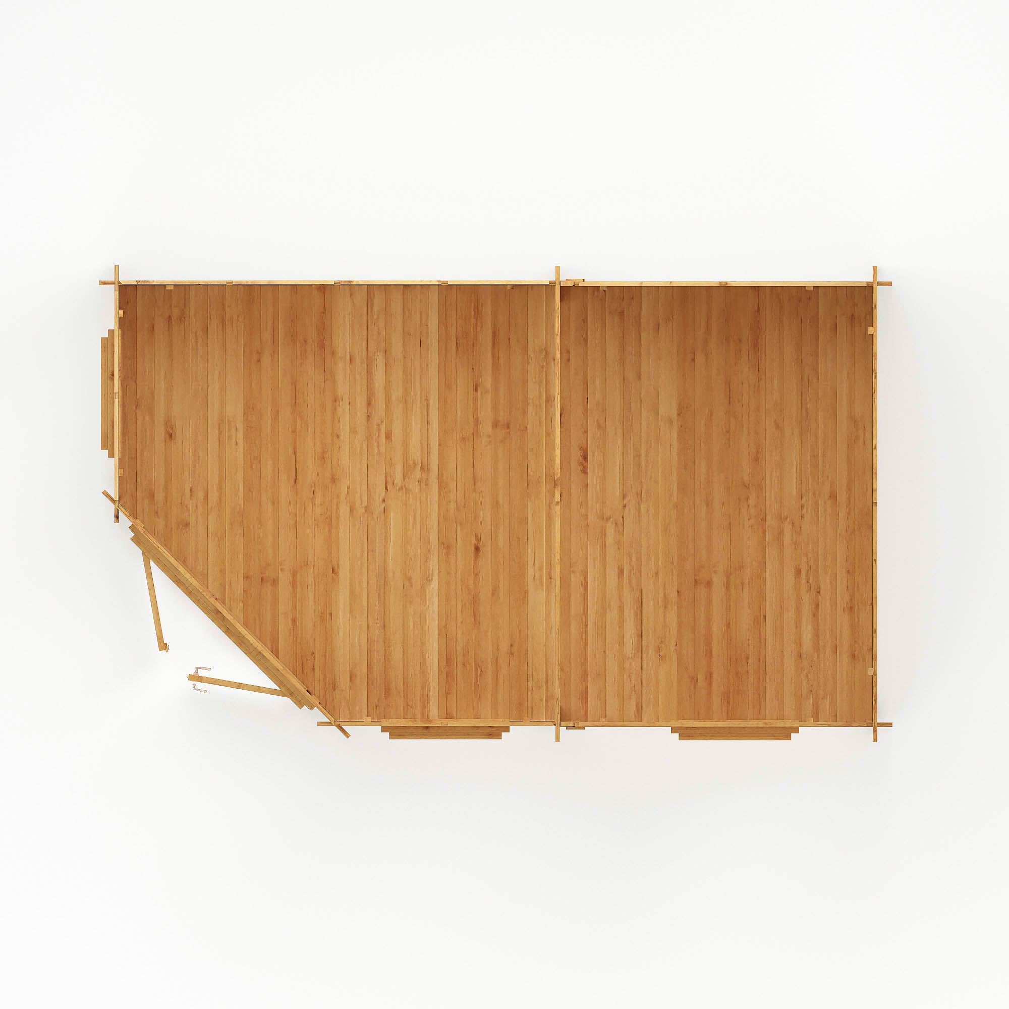 Mercia 44mm Corner Lodge Grande with Double Glazing (16x10) (5m x 3m) (SI-006-004-0083 - EAN 5029442005614)