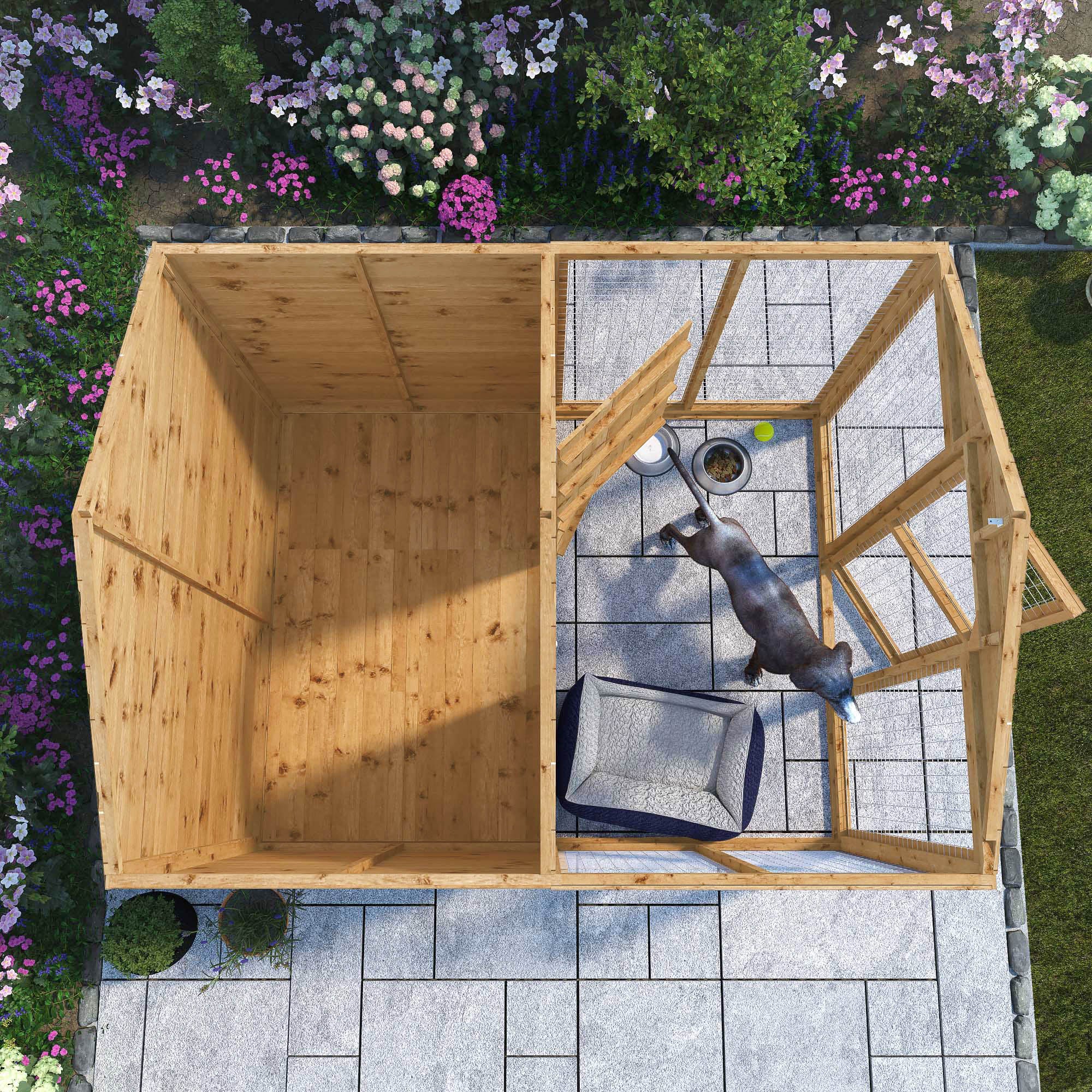 Mercia Staffordshire Dog Kennel & Run (8x6) (SI-010-001-0005 - EAN 5029442002415)