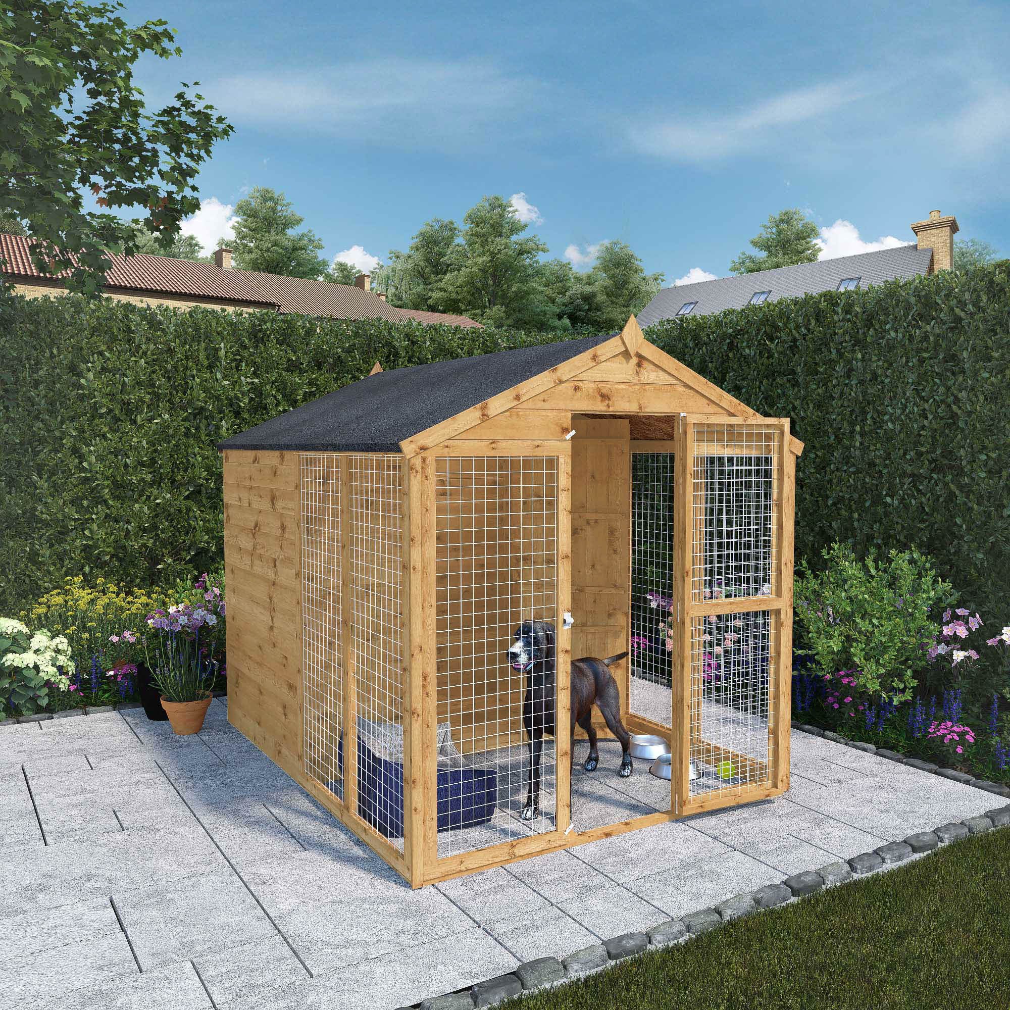 Mercia Staffordshire Dog Kennel & Run (8x6) (SI-010-001-0005 - EAN 5029442002415)