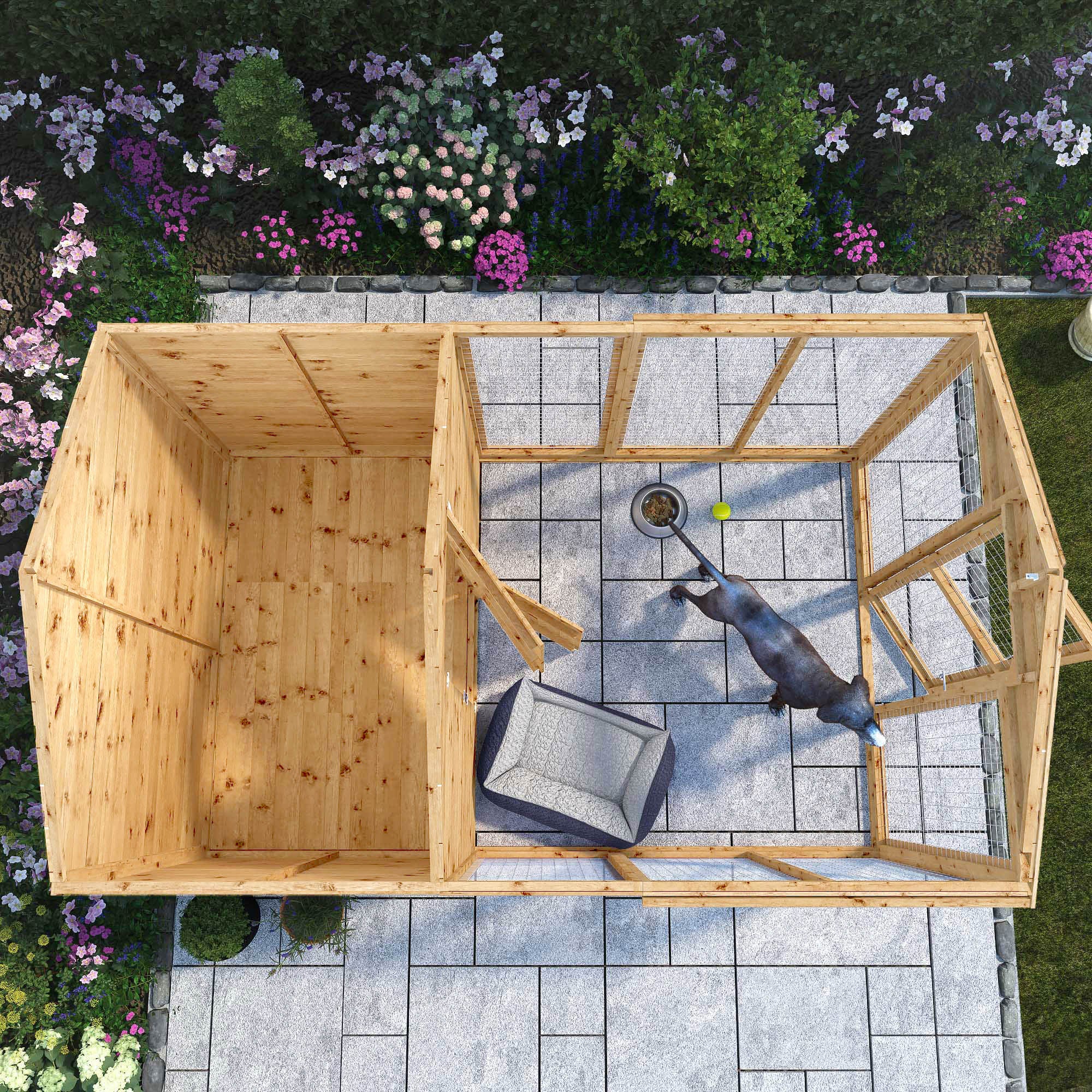 Mercia Staffordshire Dog Kennel & Run (10x6) (SI-010-001-0006 - EAN 5029442002422)