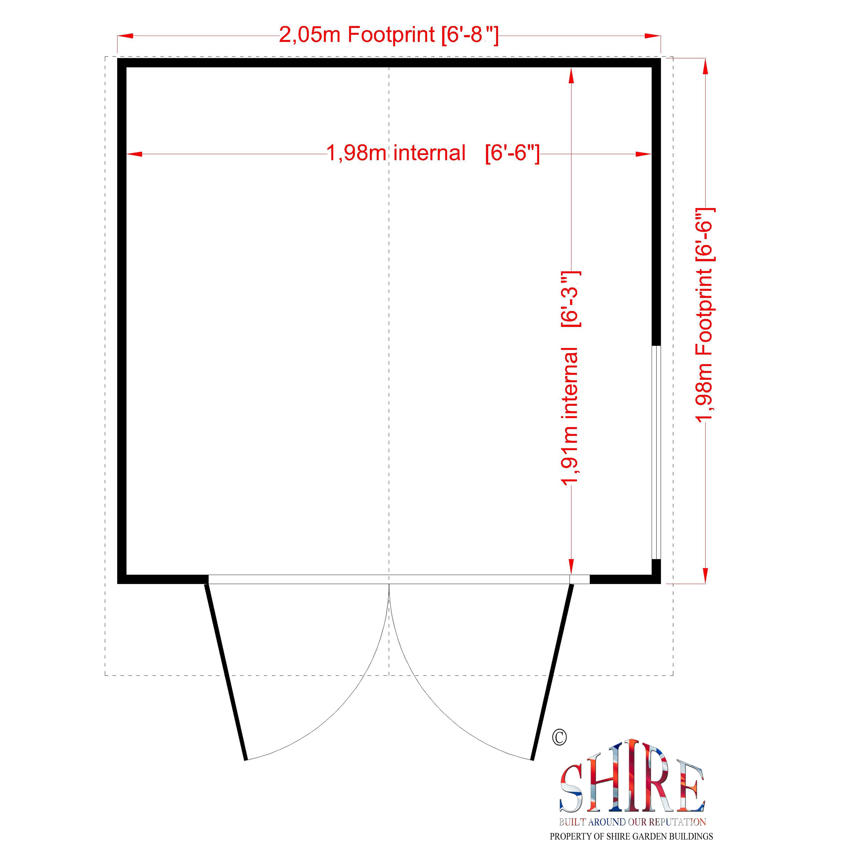 Shire Buckingham Summerhouse (7x7) BUCK0707DSL-1AA 5060437981957