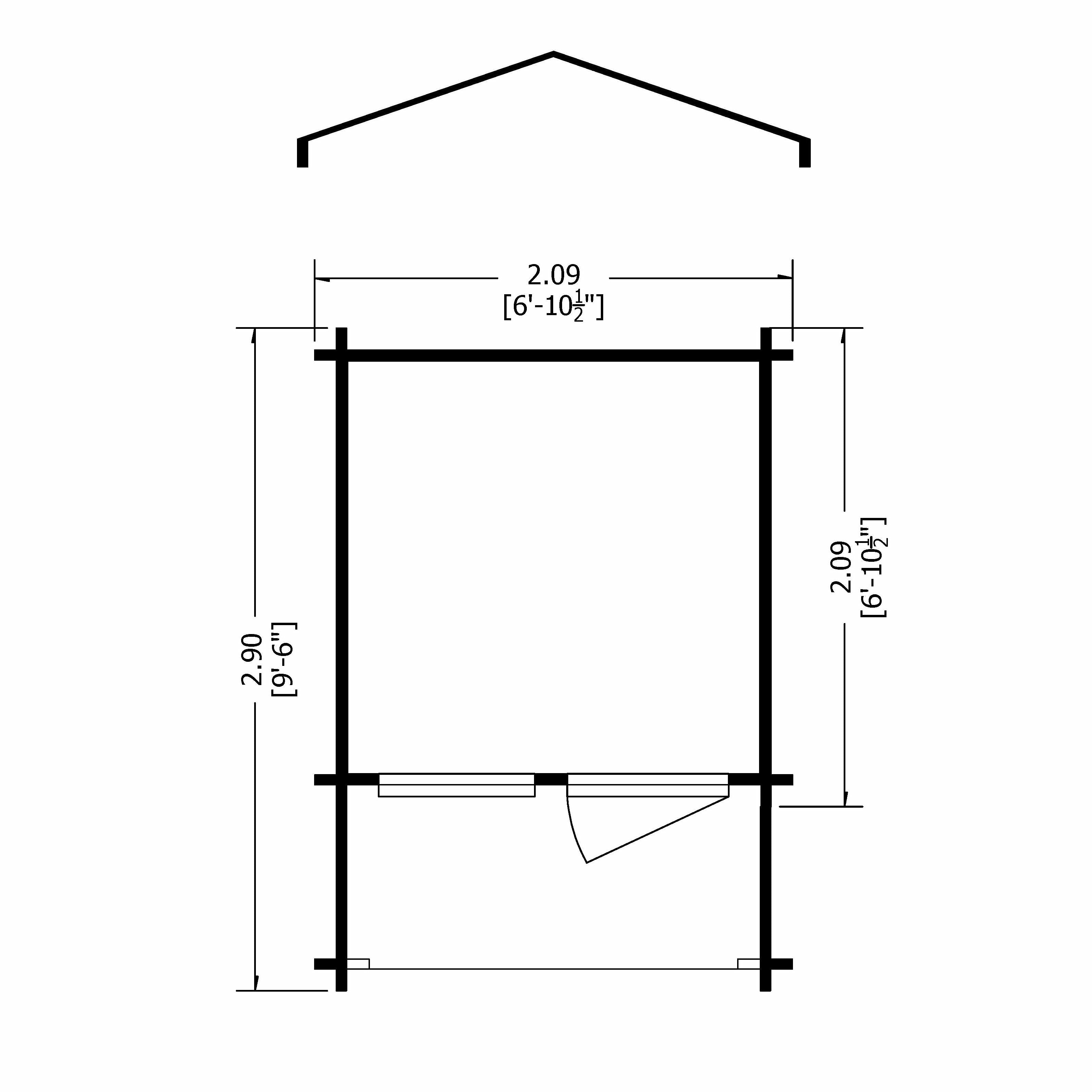 Shire Maulden With Veranda 19mm Log Cabin (7x7) MAUV0707L19-1AA 5060437984453 - Outside Store