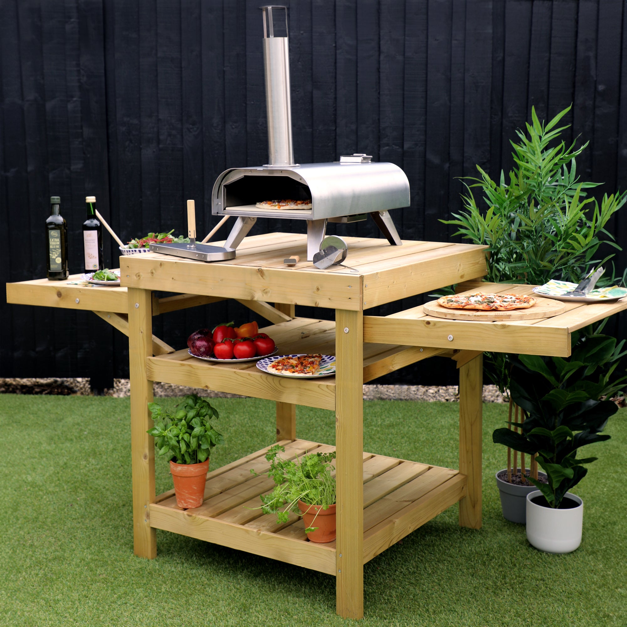 Mercia Trent BBQ Table with Folding Sides (ESDXL21PT048 - EAN 5029442013961)