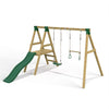 Little Rascals Double Swing Set with Slide, Swing Seat & Trapeze Bar