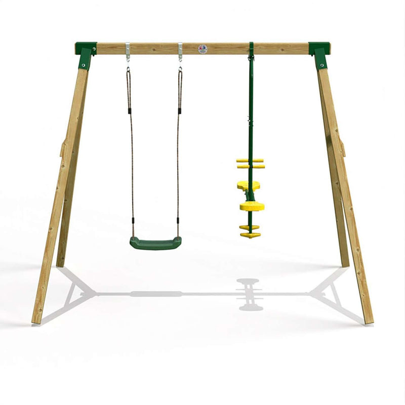 Little Rascals Double Swing Set with Swing Seat & Glider
