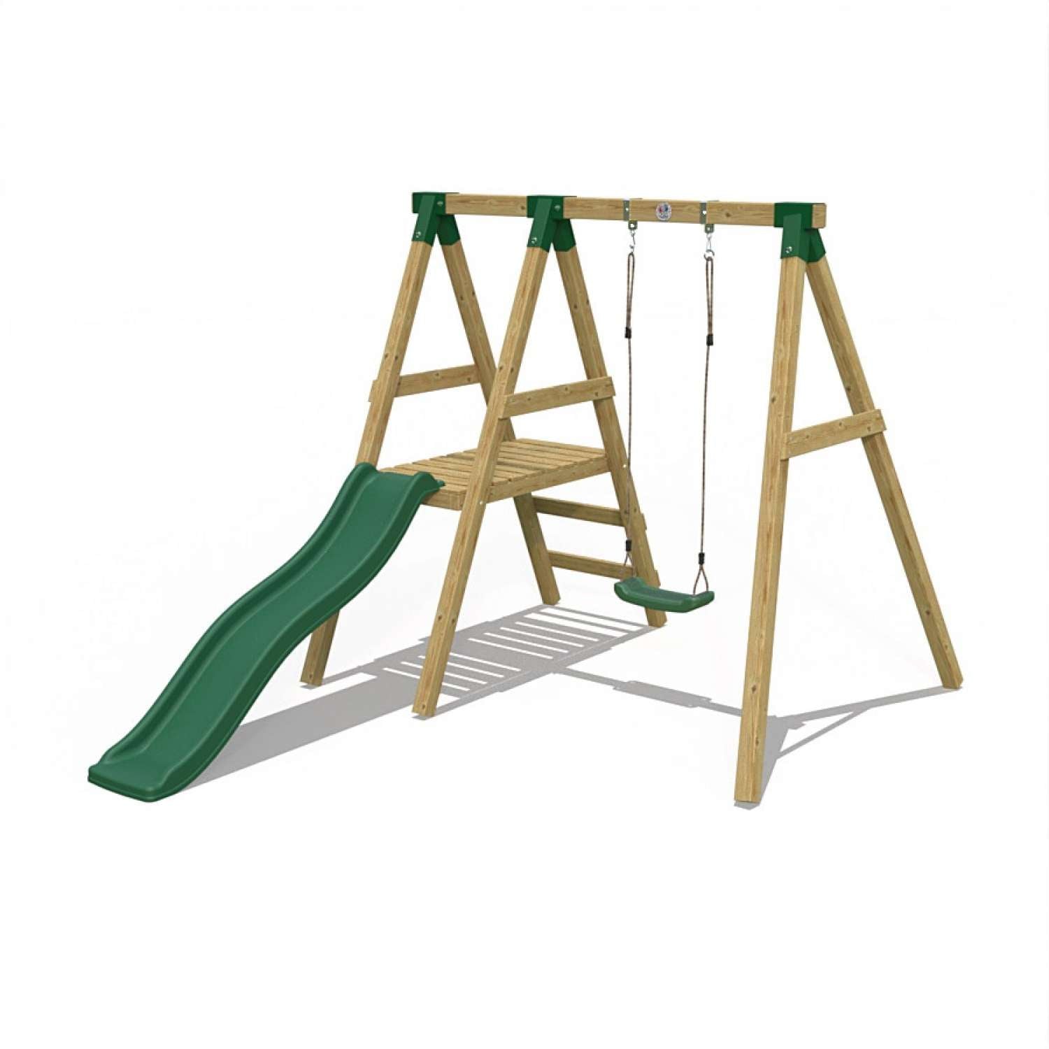 Little Rascals Single Swing Set with Slide & Swing Seat