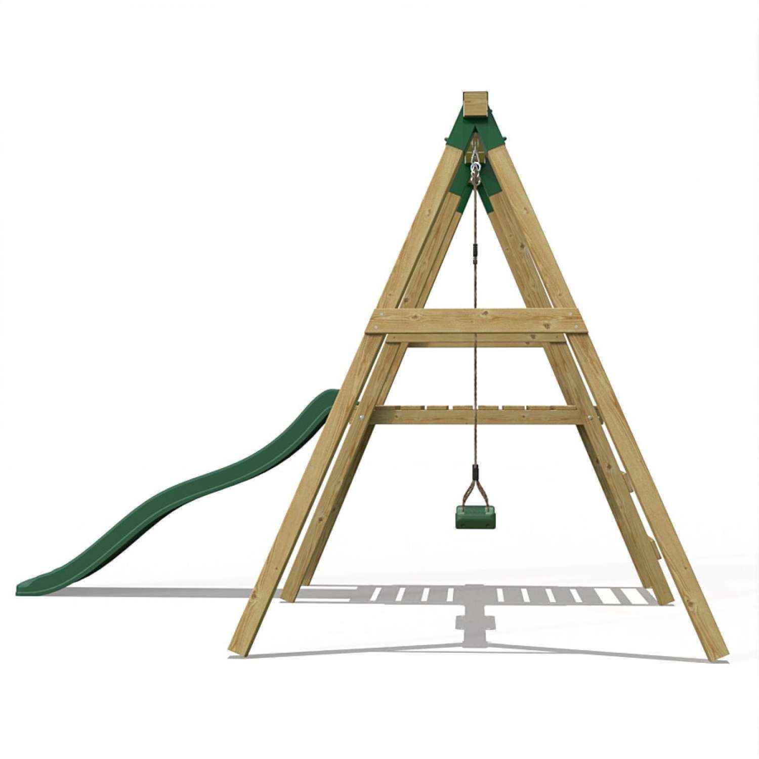 Little Rascals Single Swing Set with Slide & Swing Seat