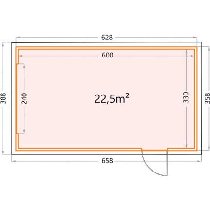 Telluria Eleganto 3663 Metal Garage (12x21)