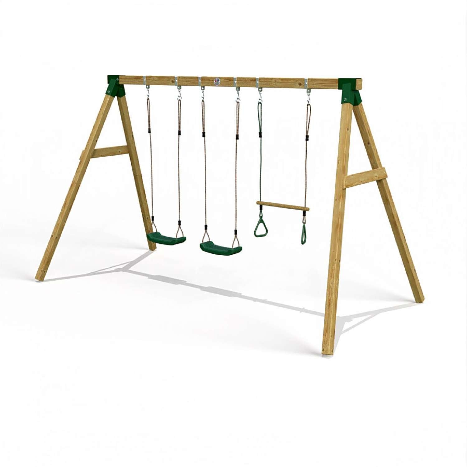 Little Rascals Triple Swing Set with 2 Swing Sets & Trapeze Bar