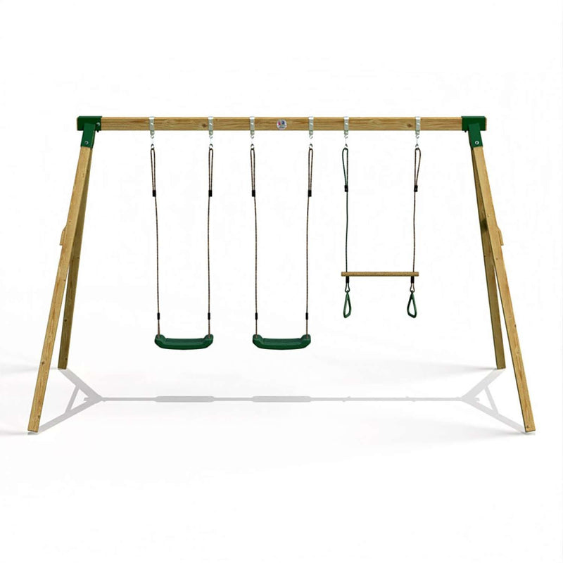 Little Rascals Triple Swing Set with 2 Swing Sets & Trapeze Bar