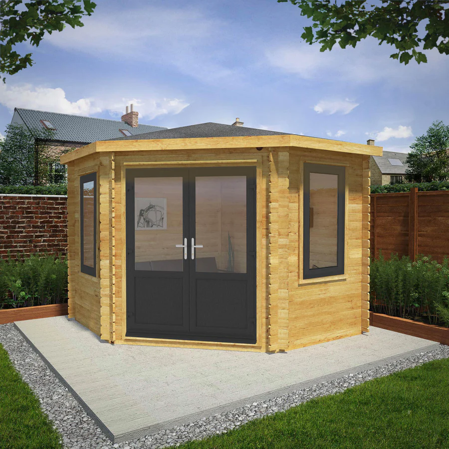 Mercia 44mm Corner Cabin (10x10) (3m x 3m) (SI-006-040-0021 EAN 5029442019246)