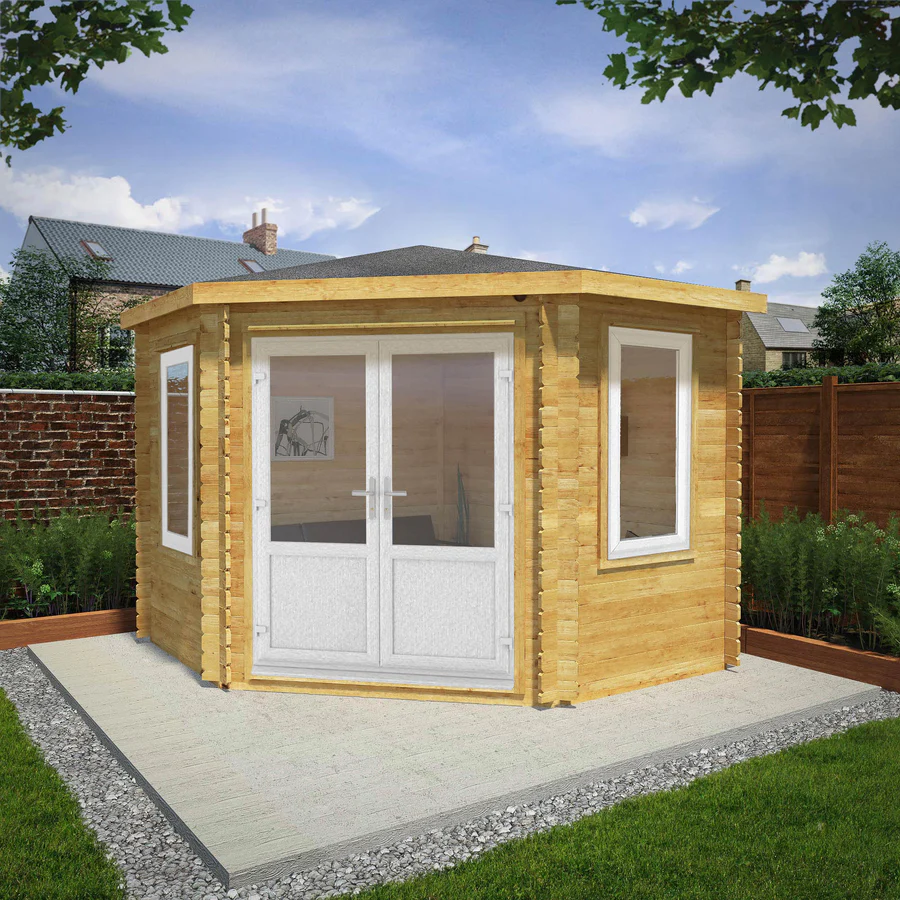 Mercia 44mm Corner Cabin (10x10) (3m x 3m) (SI-006-041-0021 EAN 5029442019222)