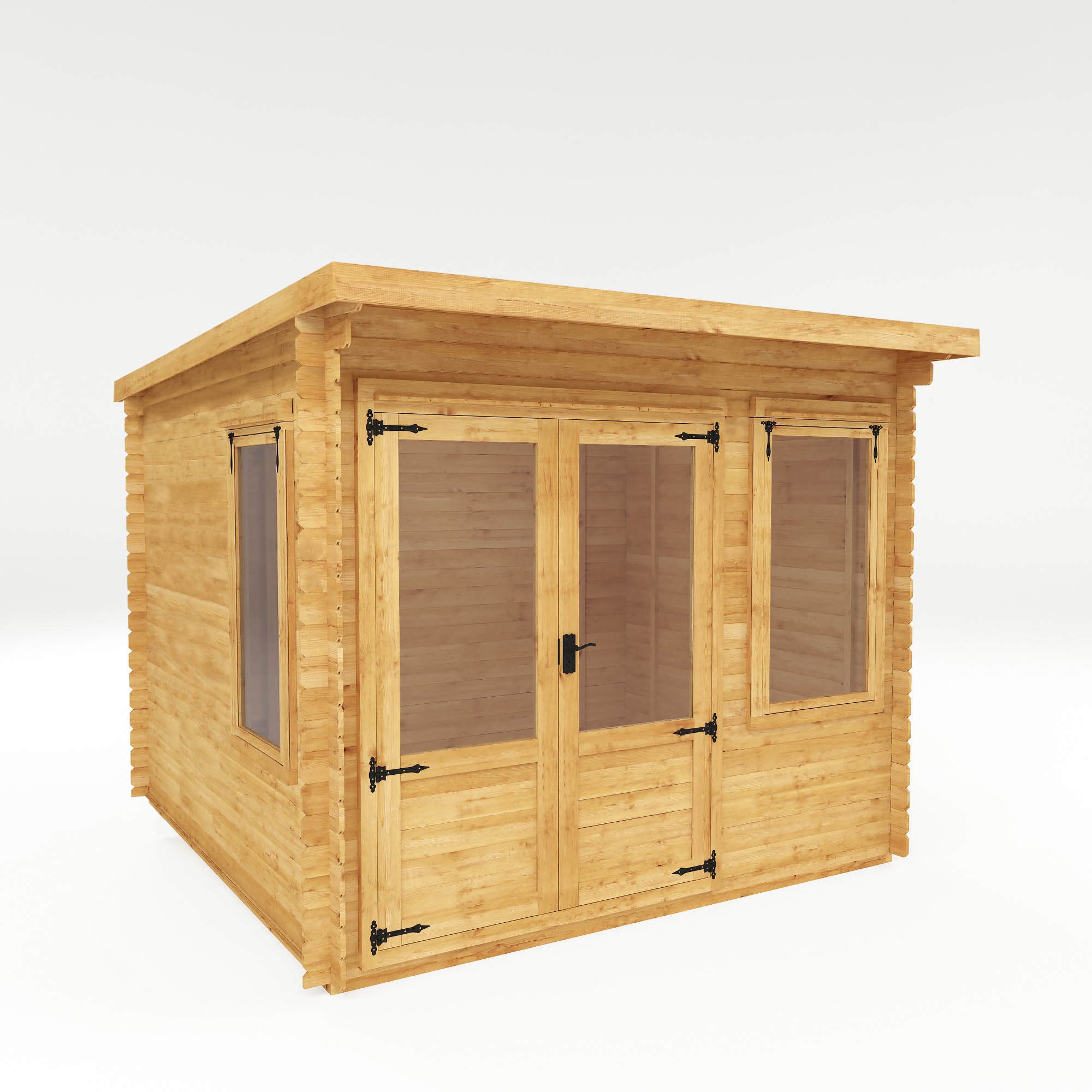 Mercia 19mm Pent Log Cabin (10x10) (3m x 3m) (SI-006-001-0038 EAN 5029442014630)