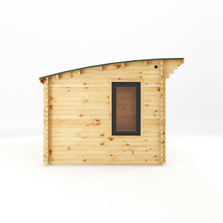 Mercia 44mm Curved Roof Log Cabin (10x10) (3m x 3m) (SI-006-040-0025 EAN 5029442019819)