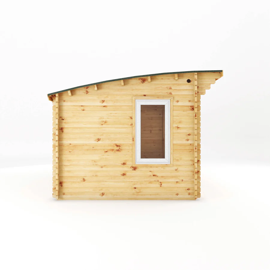 Mercia 44mm Curved Roof Log Cabin (10x10) (3m x 3m) (SI-006-041-0025 EAN 5029442019796)