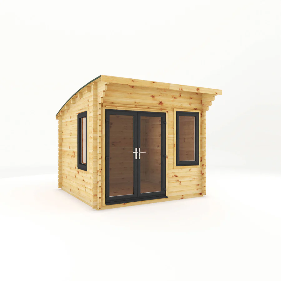 Mercia 44mm Curved Roof Log Cabin (10x10) (3m x 3m) (SI-006-040-0025 EAN 5029442019819)