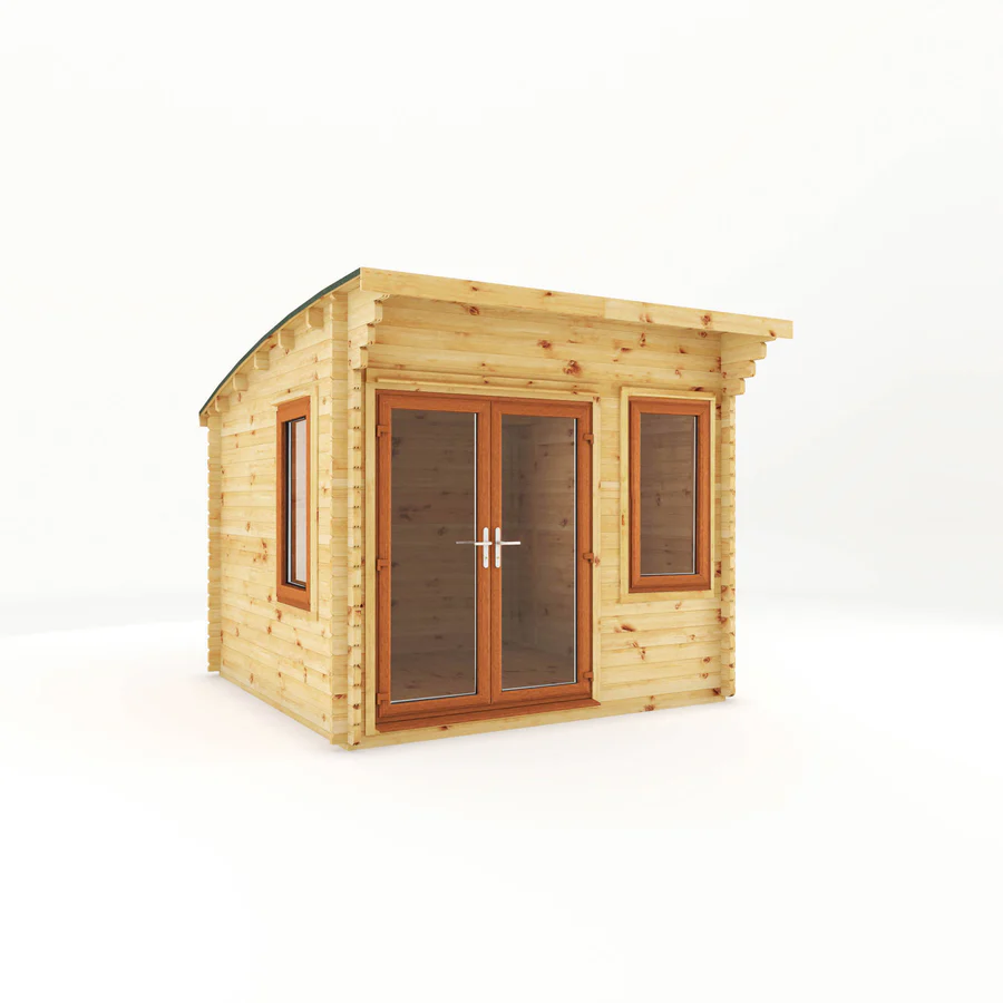 Mercia 44mm Curved Roof Log Cabin (10x10) (3m x 3m) (SI-006-042-0025 EAN 5029442019802)