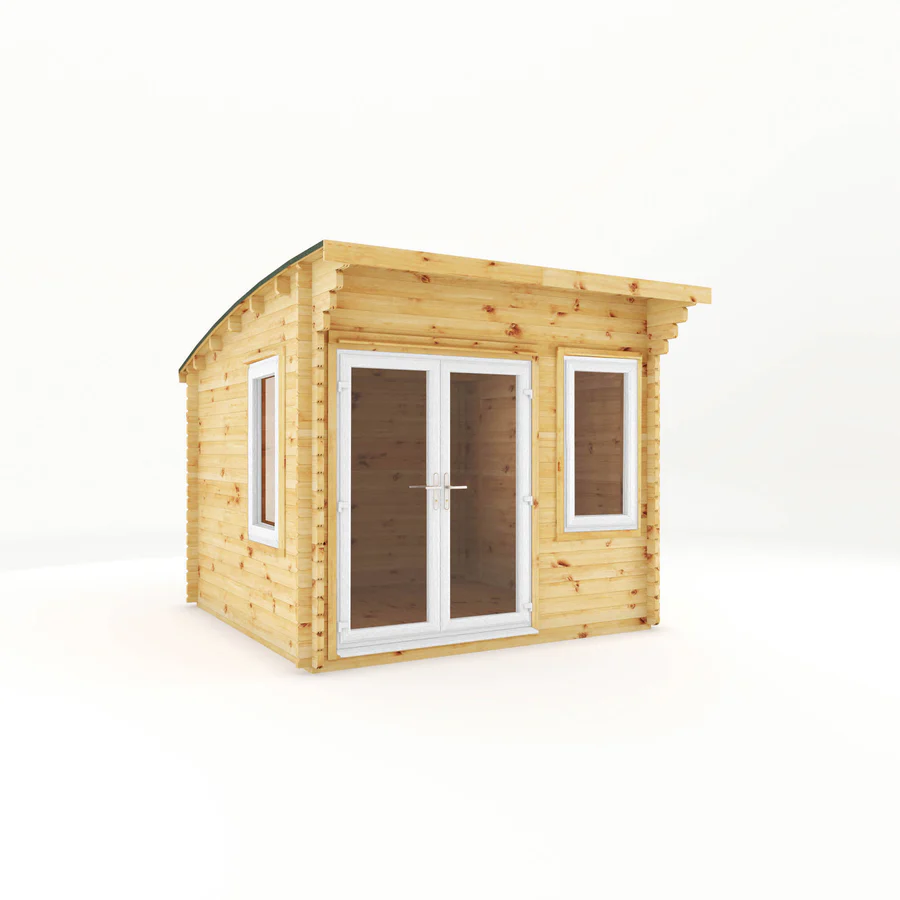 Mercia 44mm Curved Roof Log Cabin (10x10) (3m x 3m) (SI-006-041-0025 EAN 5029442019796)